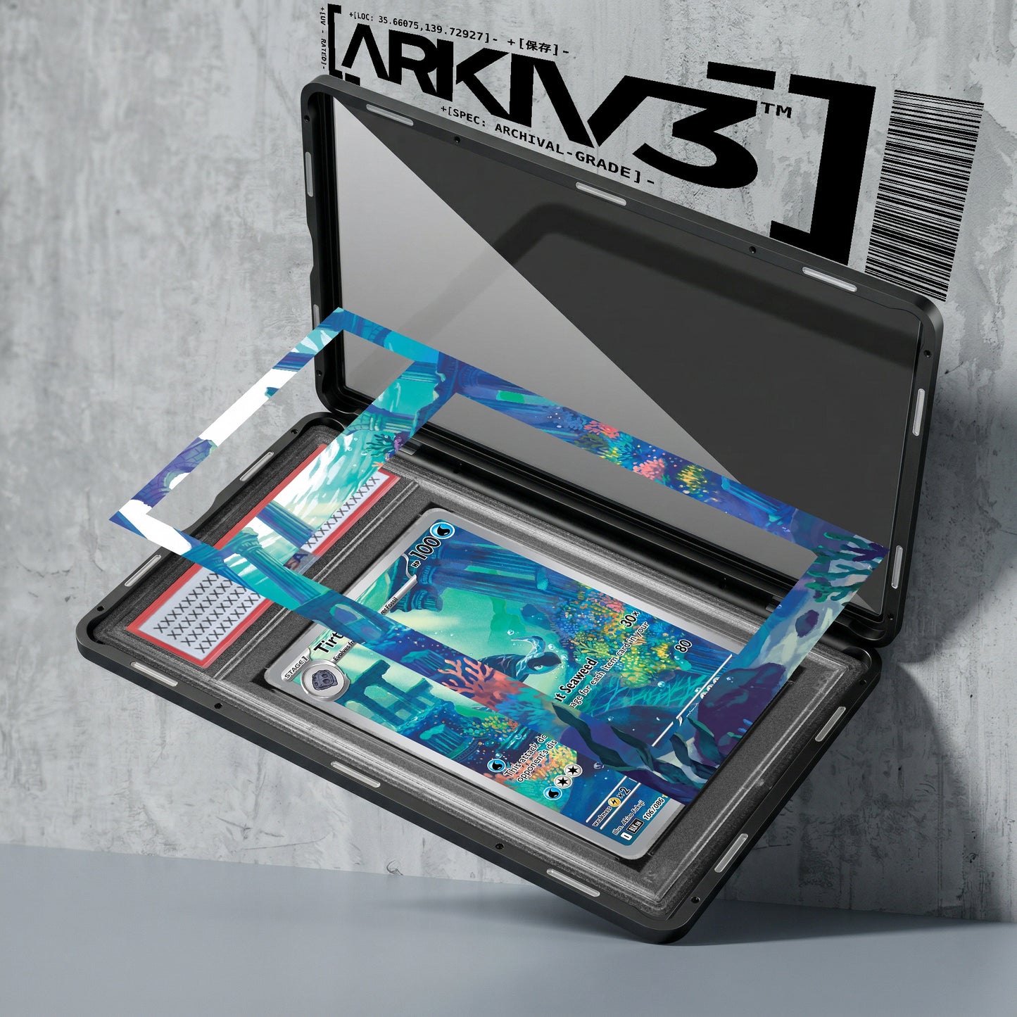 ARKIV3 PSA graded exploded mockup