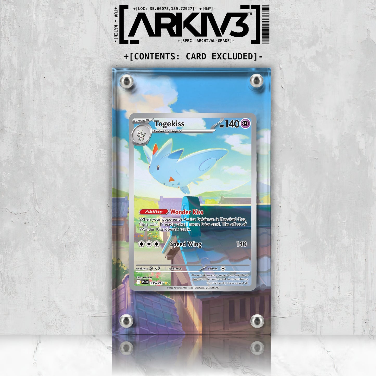 [UNIT: 235/217] // Togekiss Extended Art Display Case - Raw