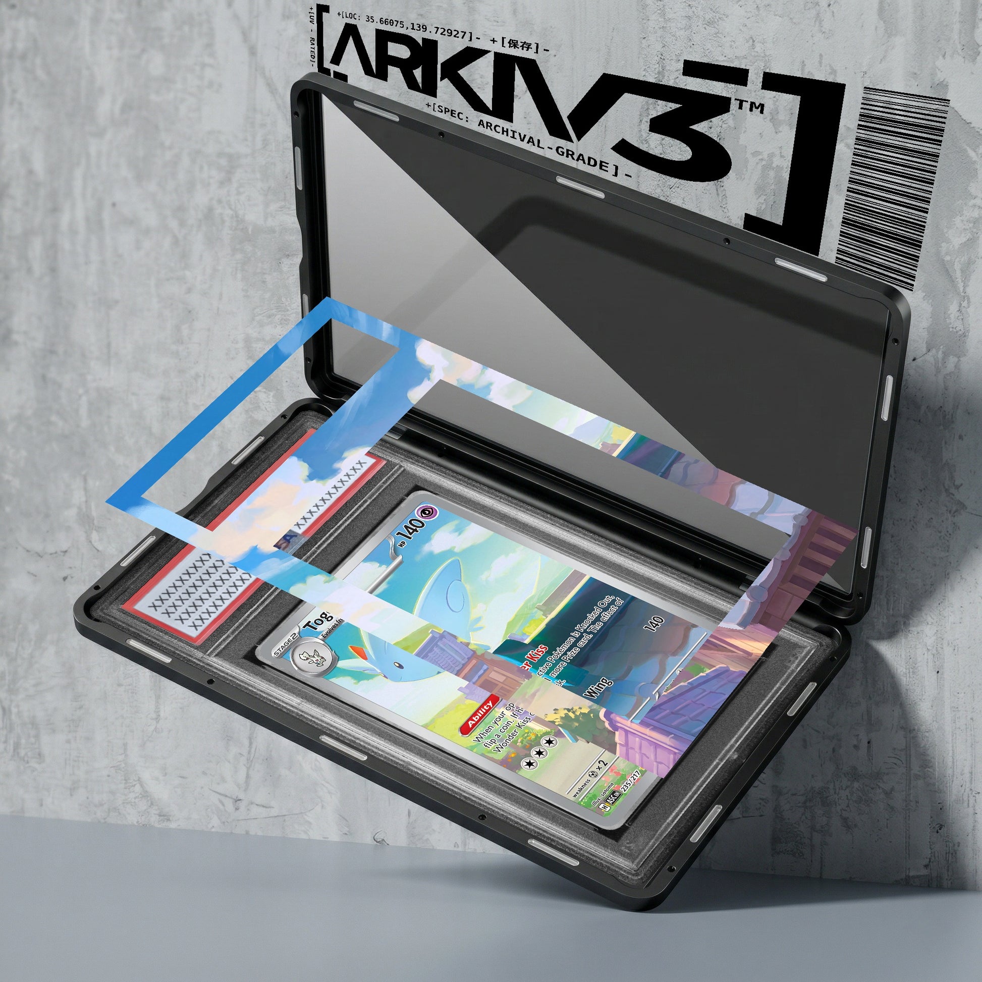 ARKIV3 PSA graded exploded mockup