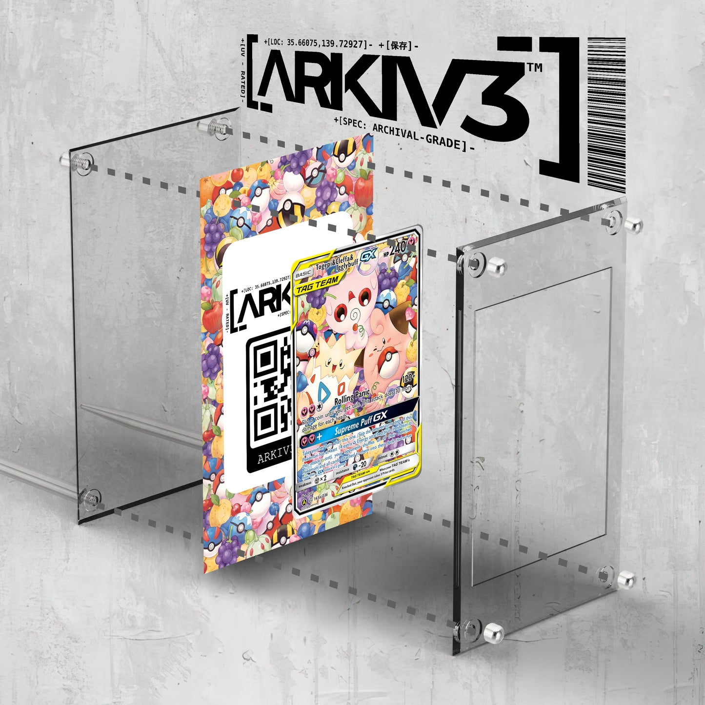 [UNIT: 143a/236] // Togepi & Cleffa & Igglybuff GX Extended Art Display Case - Raw