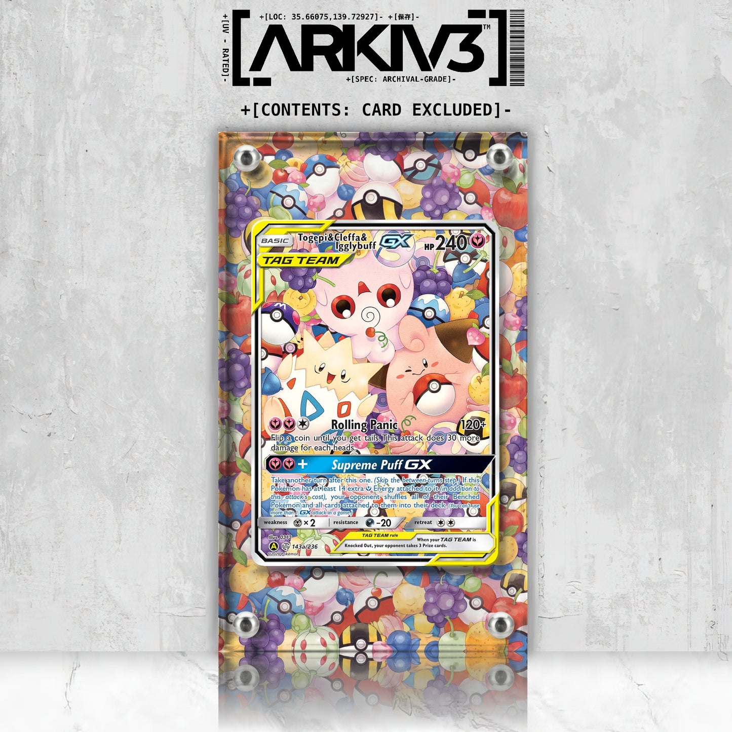 [UNIT: 143a/236] // Togepi & Cleffa & Igglybuff GX Extended Art Display Case - Raw