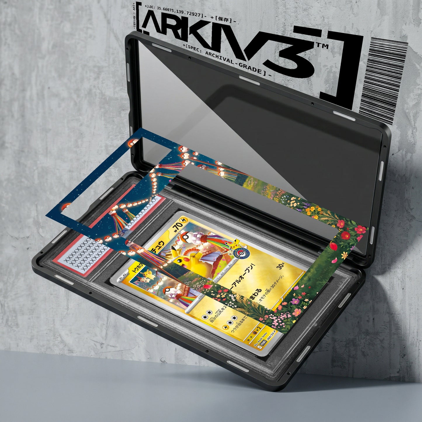 ARKIV3 PSA graded exploded mockup
