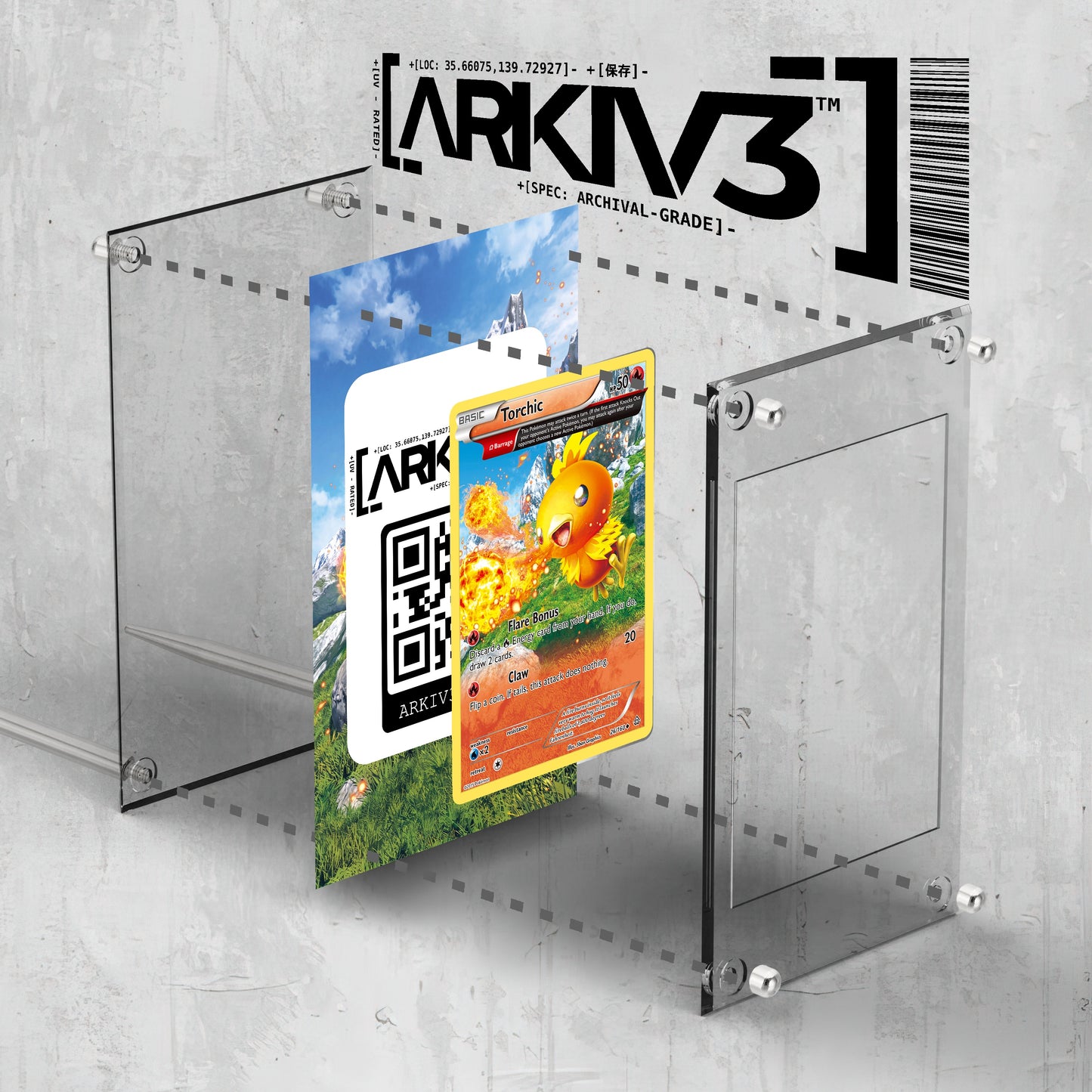 [UNIT: 26/160] // Torchic Extended Art Display Case - Raw