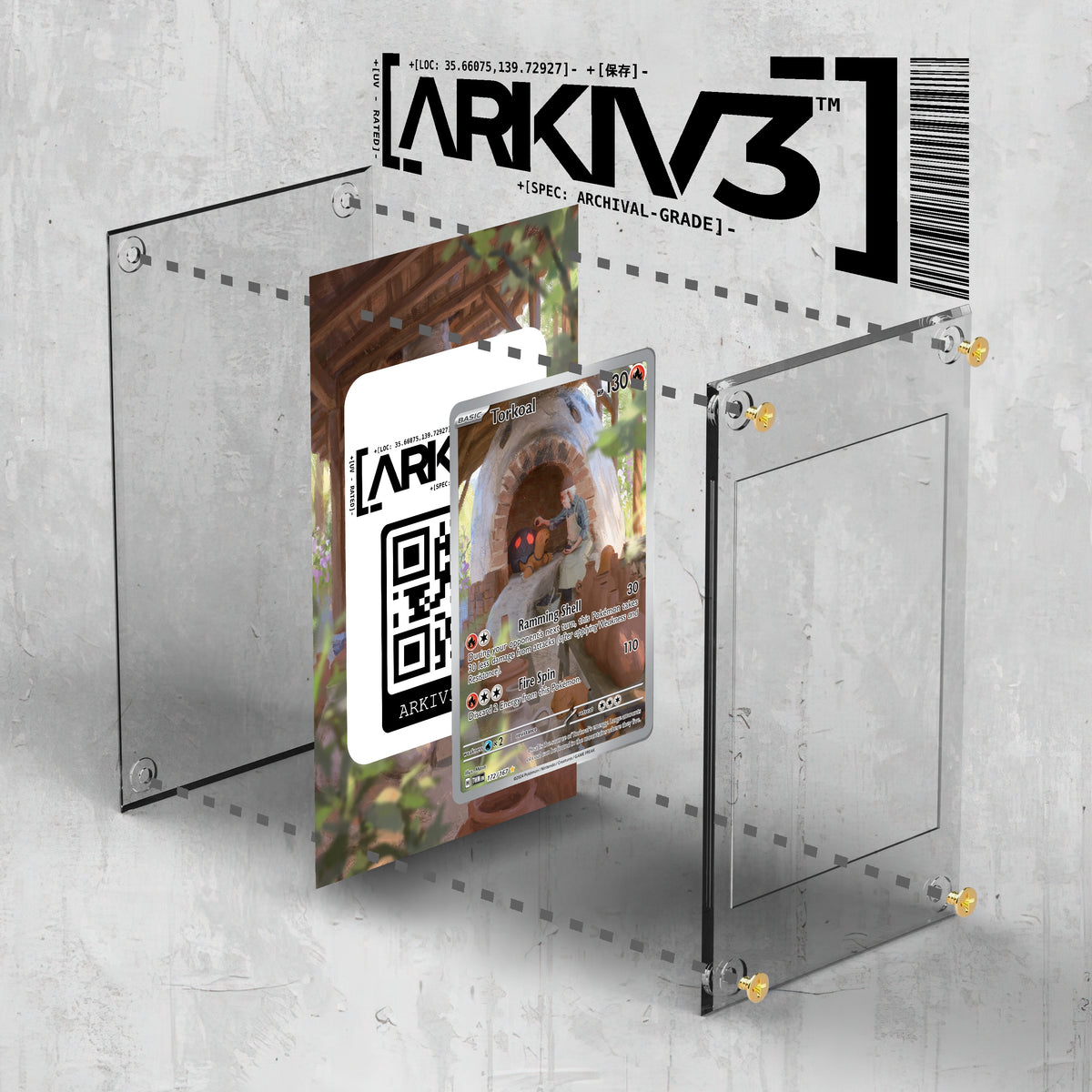 [UNIT: 172/167] // Torkoal Extended Art Display Case - Raw