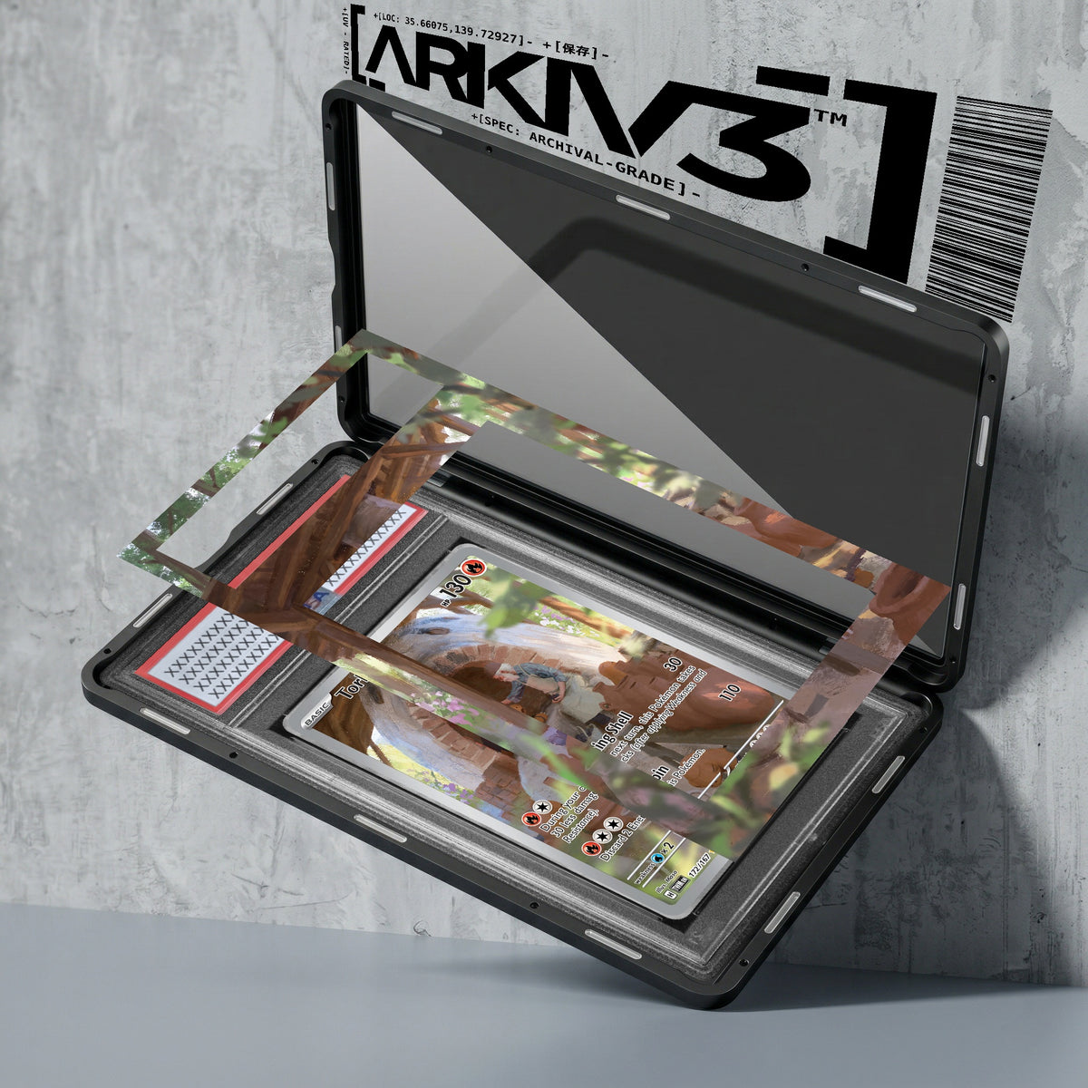 ARKIV3 PSA graded exploded mockup