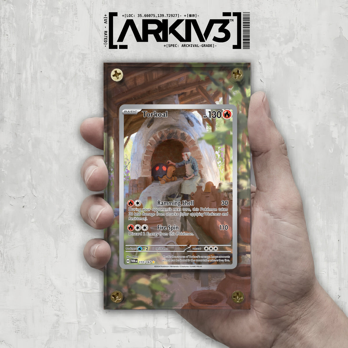 [UNIT: 172/167] // Torkoal Extended Art Display Case - Raw