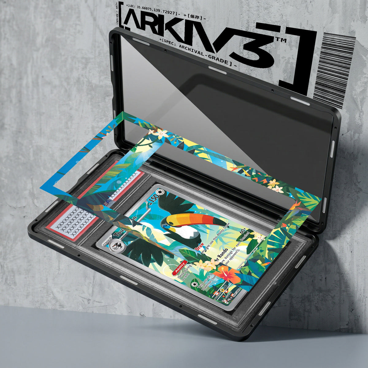 ARKIV3 PSA graded exploded mockup