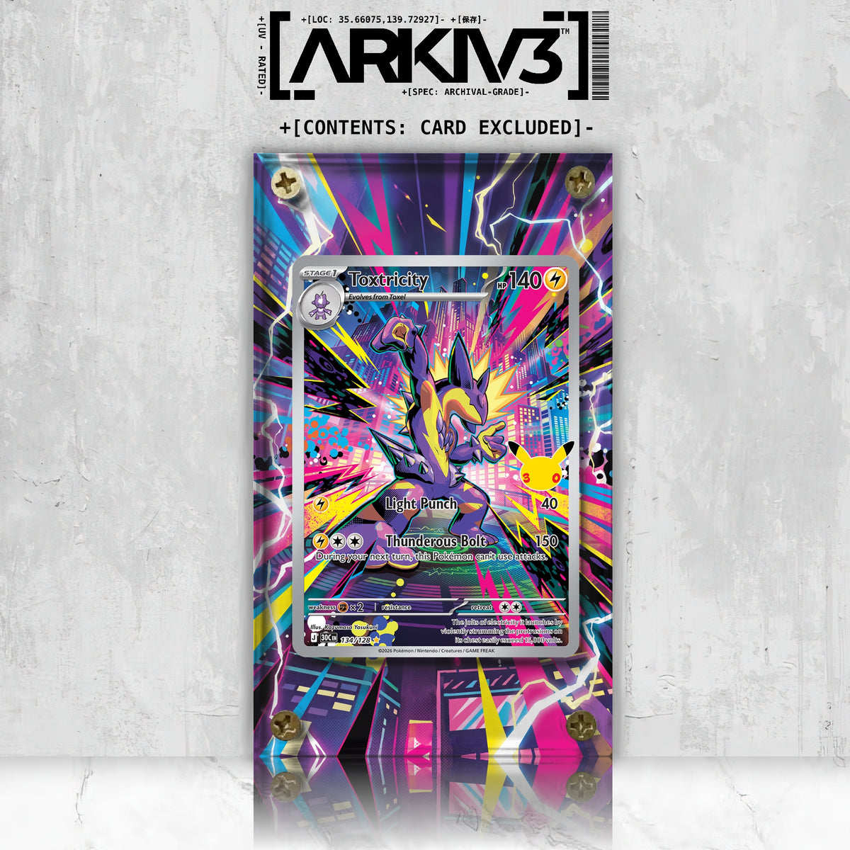 [UNIT: 134/128] // Toxtricity Extended Art Display Case - Raw