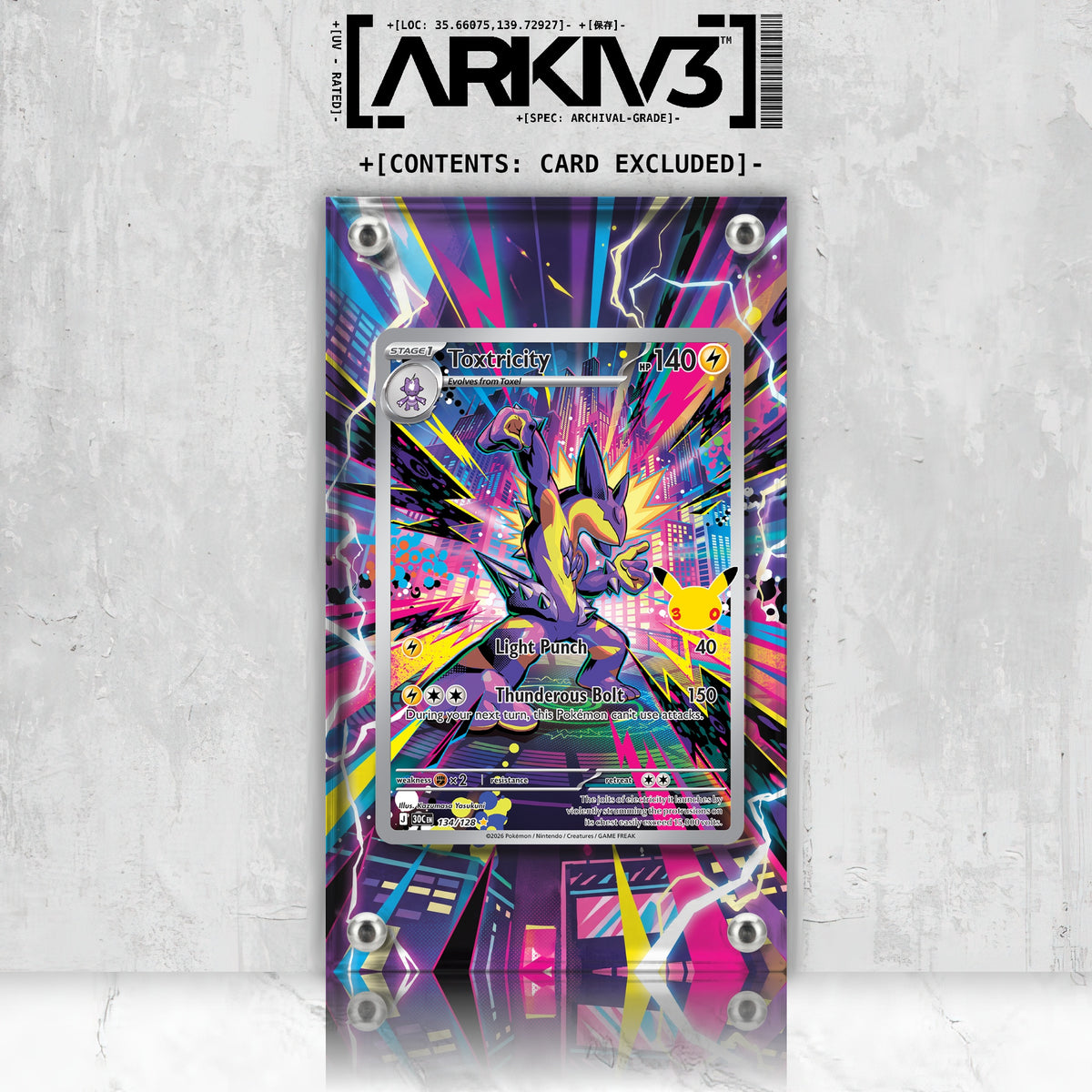 [UNIT: 134/128] // Toxtricity Extended Art Display Case - Raw