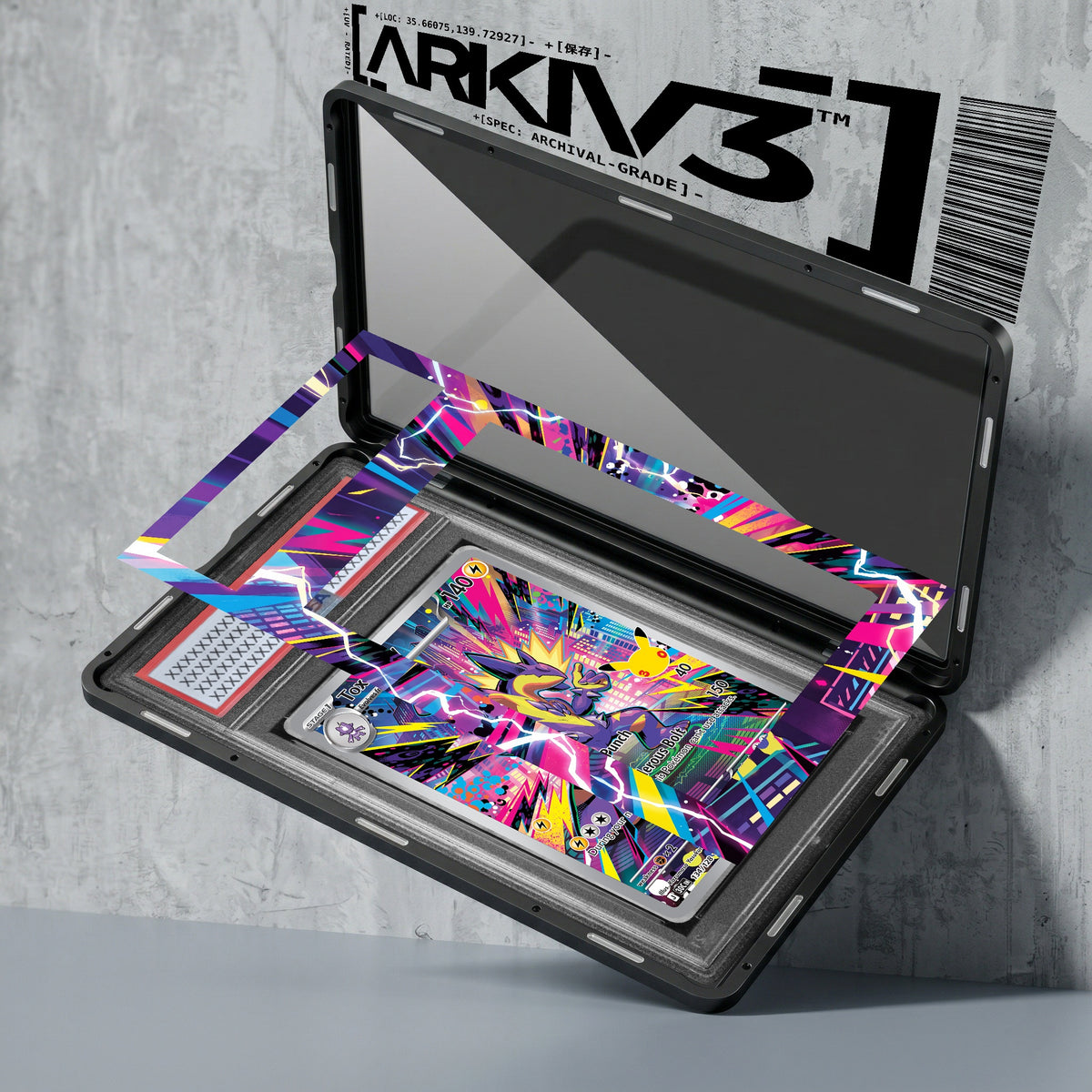 ARKIV3 PSA graded exploded mockup