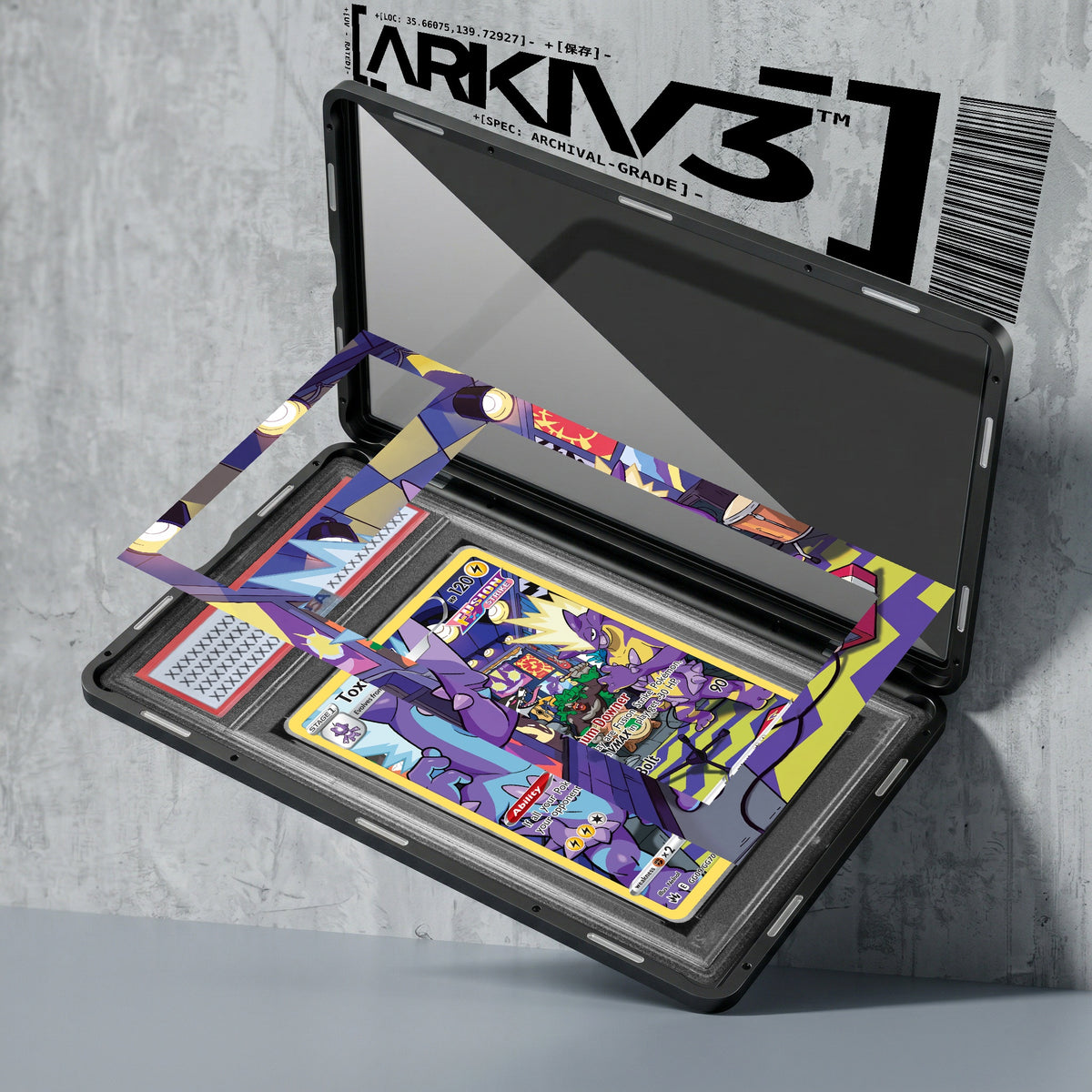 ARKIV3 PSA graded exploded mockup