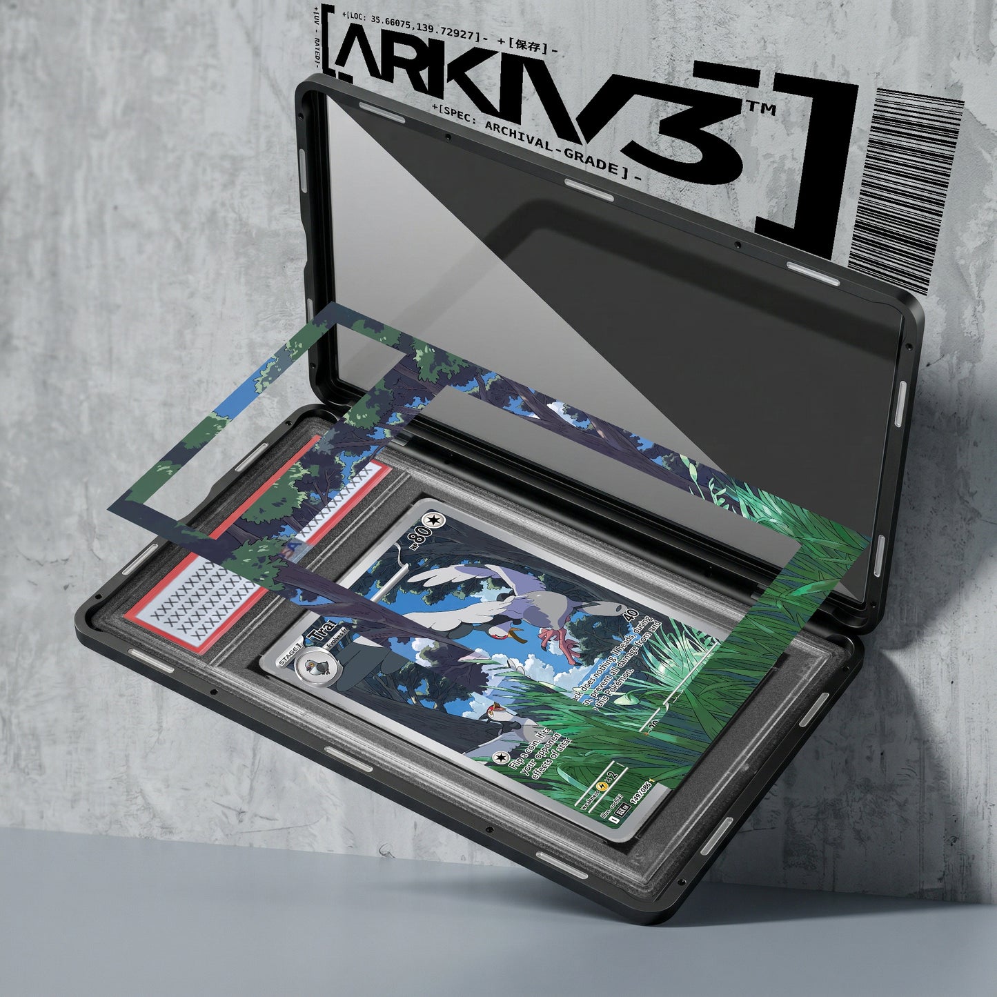 ARKIV3 PSA graded exploded mockup