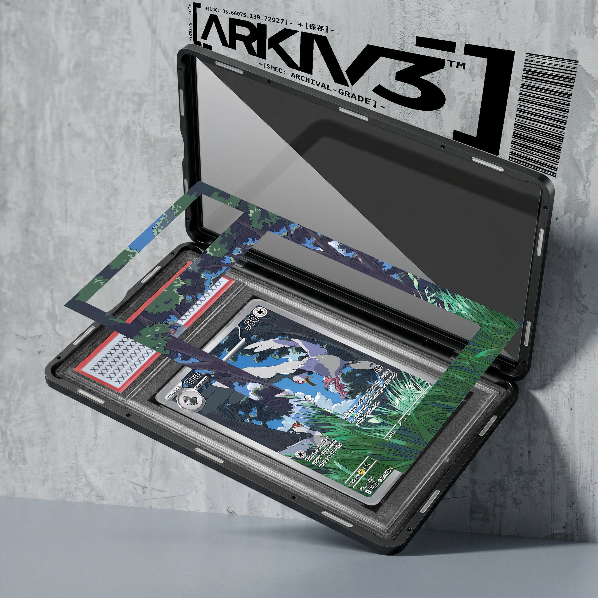 ARKIV3 PSA graded exploded mockup