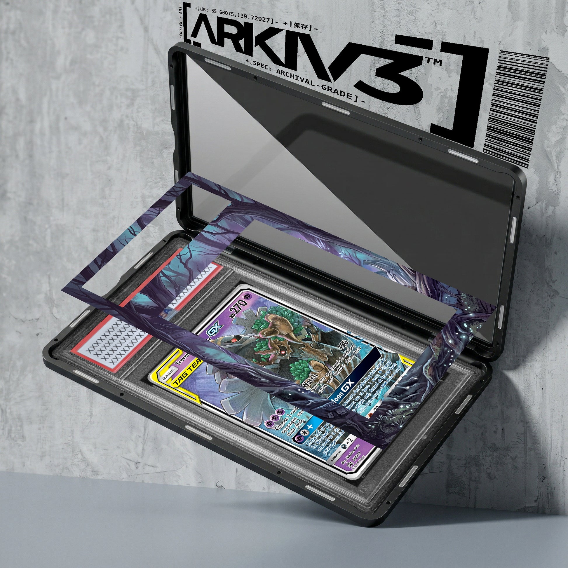 ARKIV3 PSA graded exploded mockup