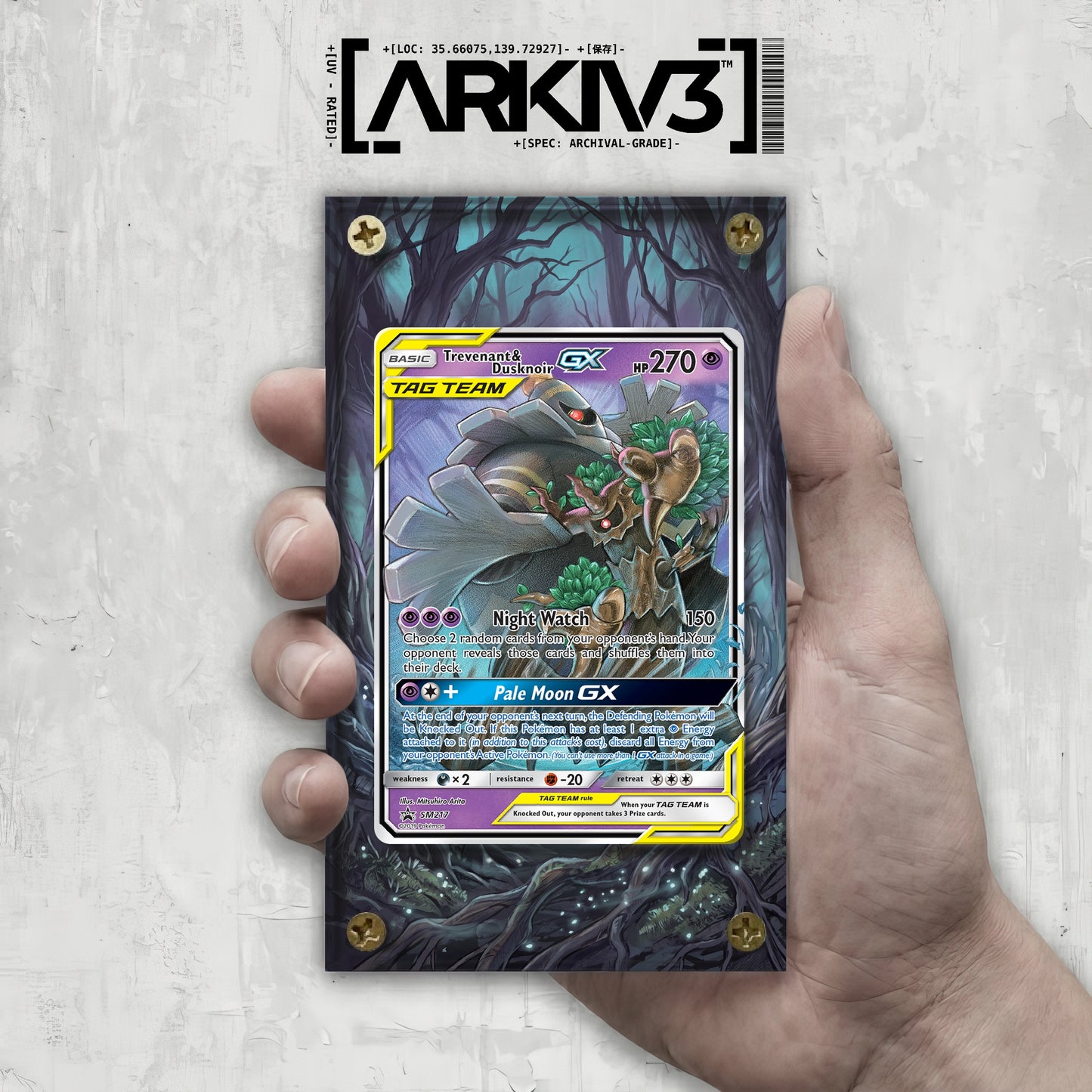 [UNIT: SM217/248] // Trevenant & Dusknoir-GX Extended Art Display Case - Raw