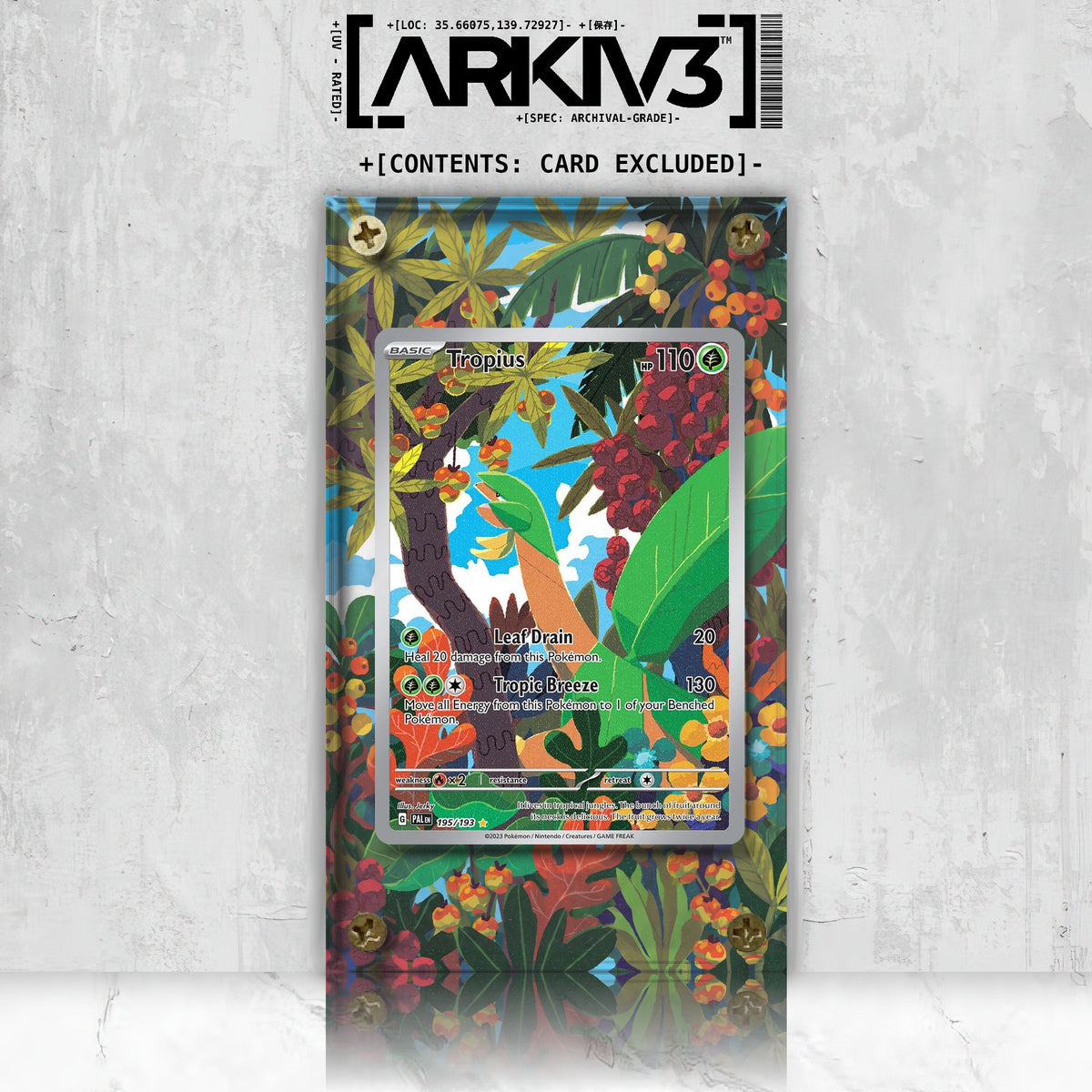 [UNIT: 195/193] // Tropius Extended Art Display Case - Raw