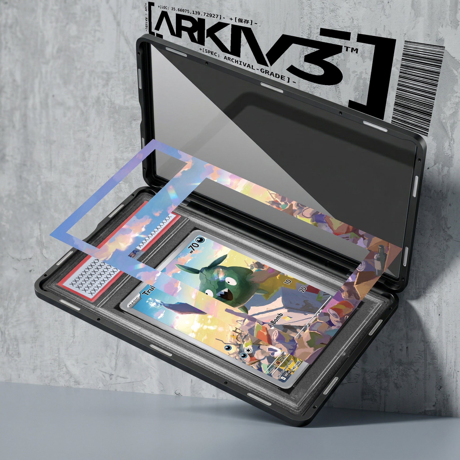 ARKIV3 PSA graded exploded mockup