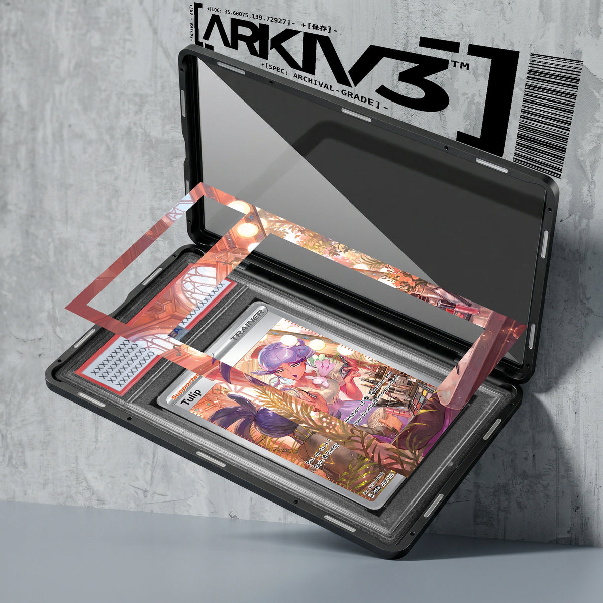 ARKIV3 PSA graded exploded mockup