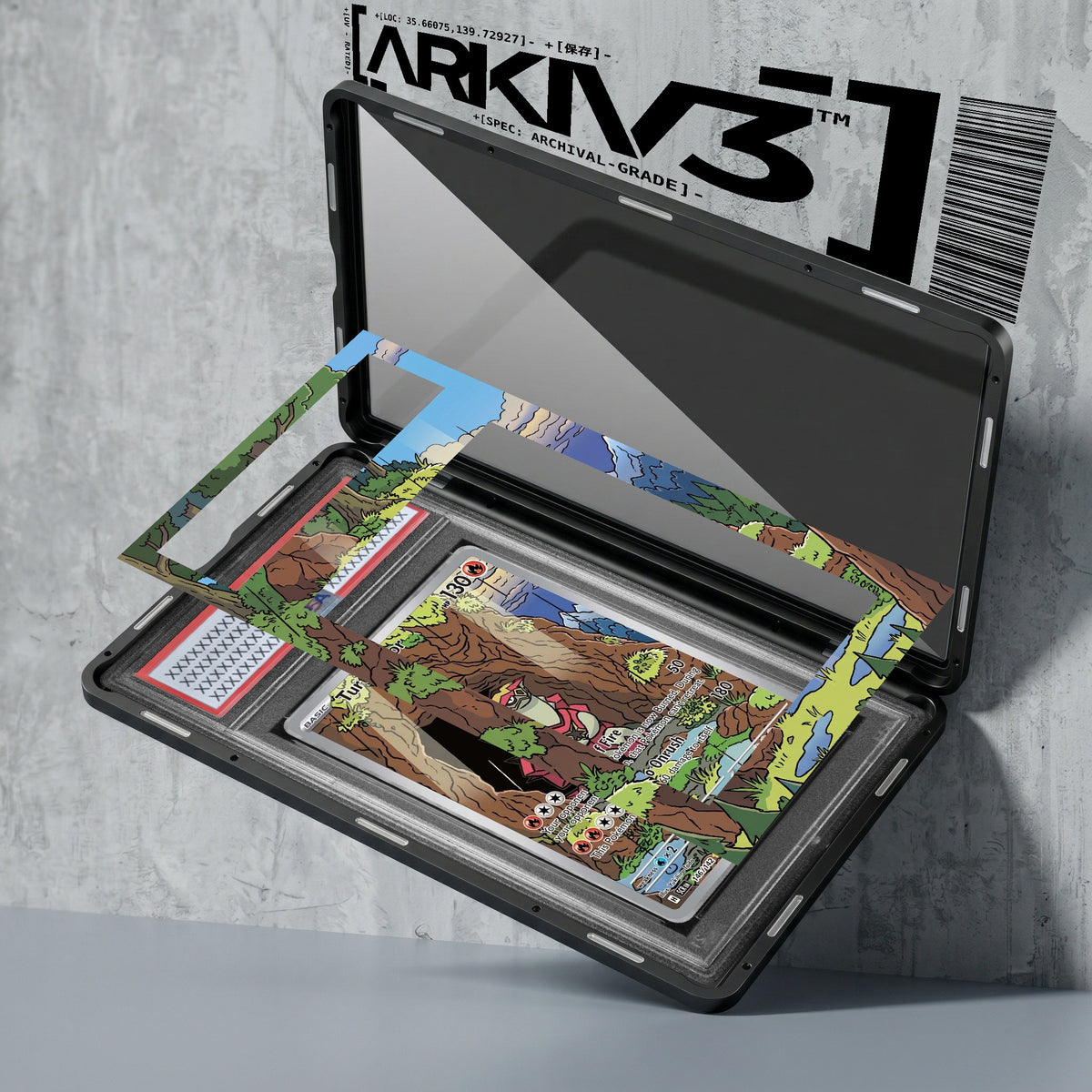 ARKIV3 PSA graded exploded mockup