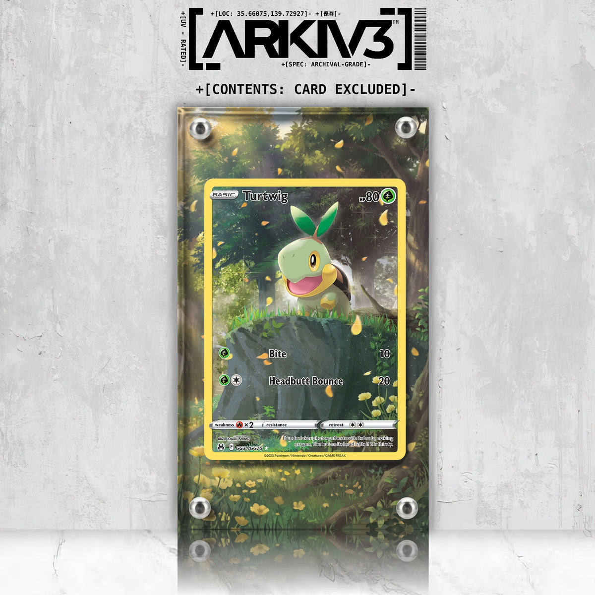 [UNIT: GG31/70] // Turtwig Extended Art Display Case - Raw