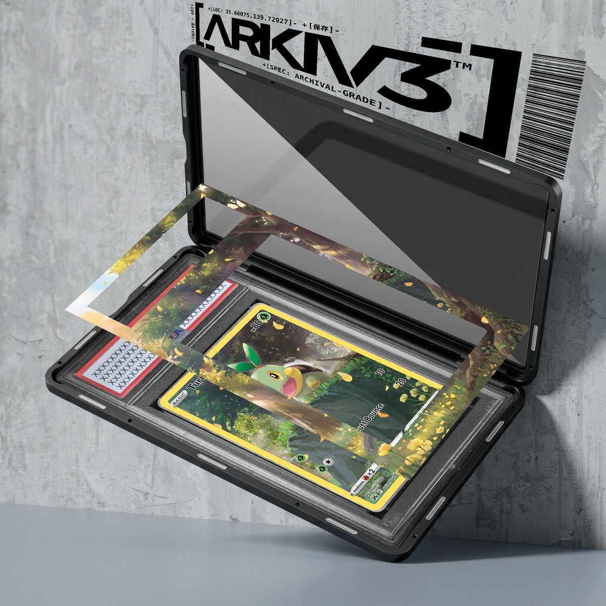 ARKIV3 PSA graded exploded mockup