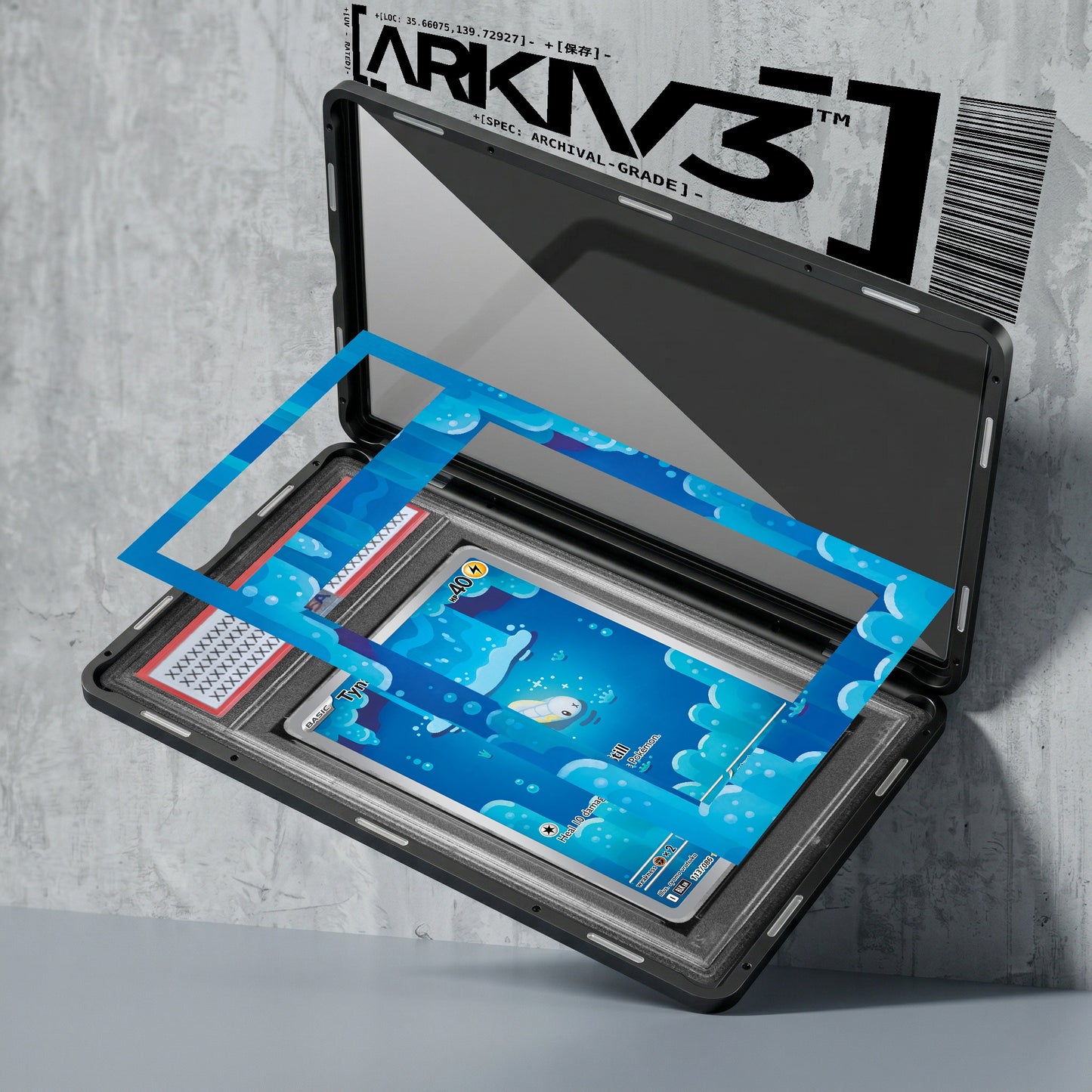 ARKIV3 PSA graded exploded mockup