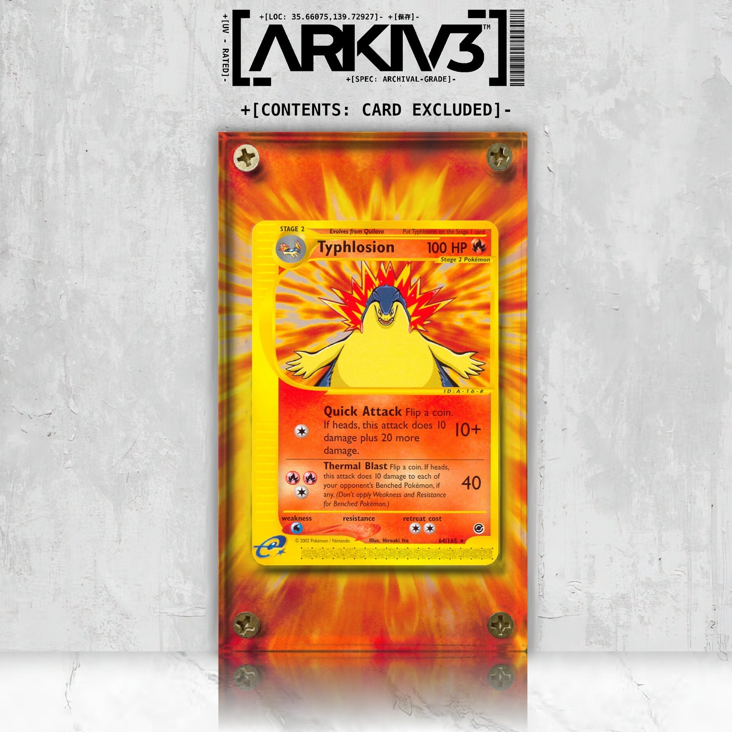 [UNIT: 64/165] // Typhlosion Extended Art Display Case - Raw