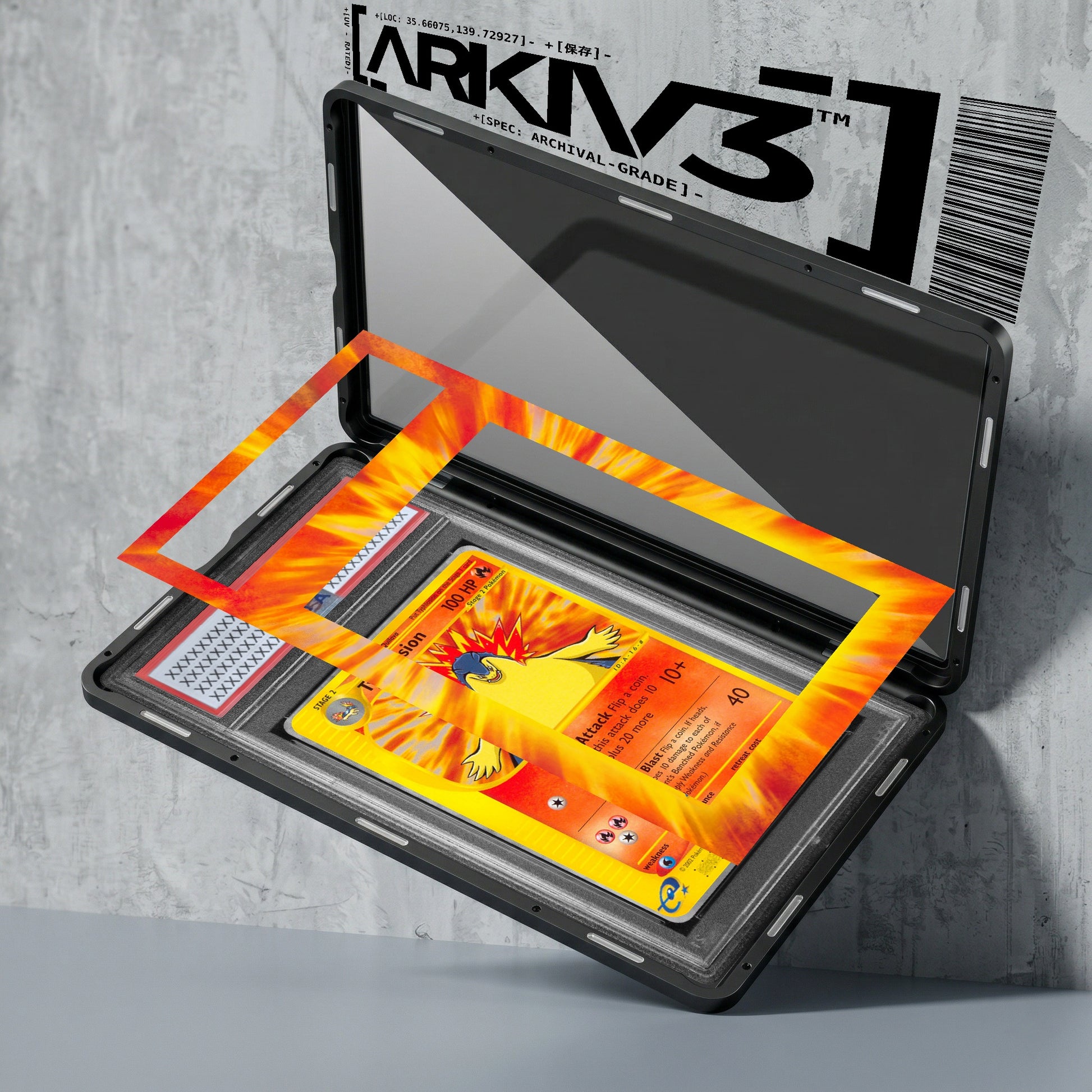 ARKIV3 PSA graded exploded mockup