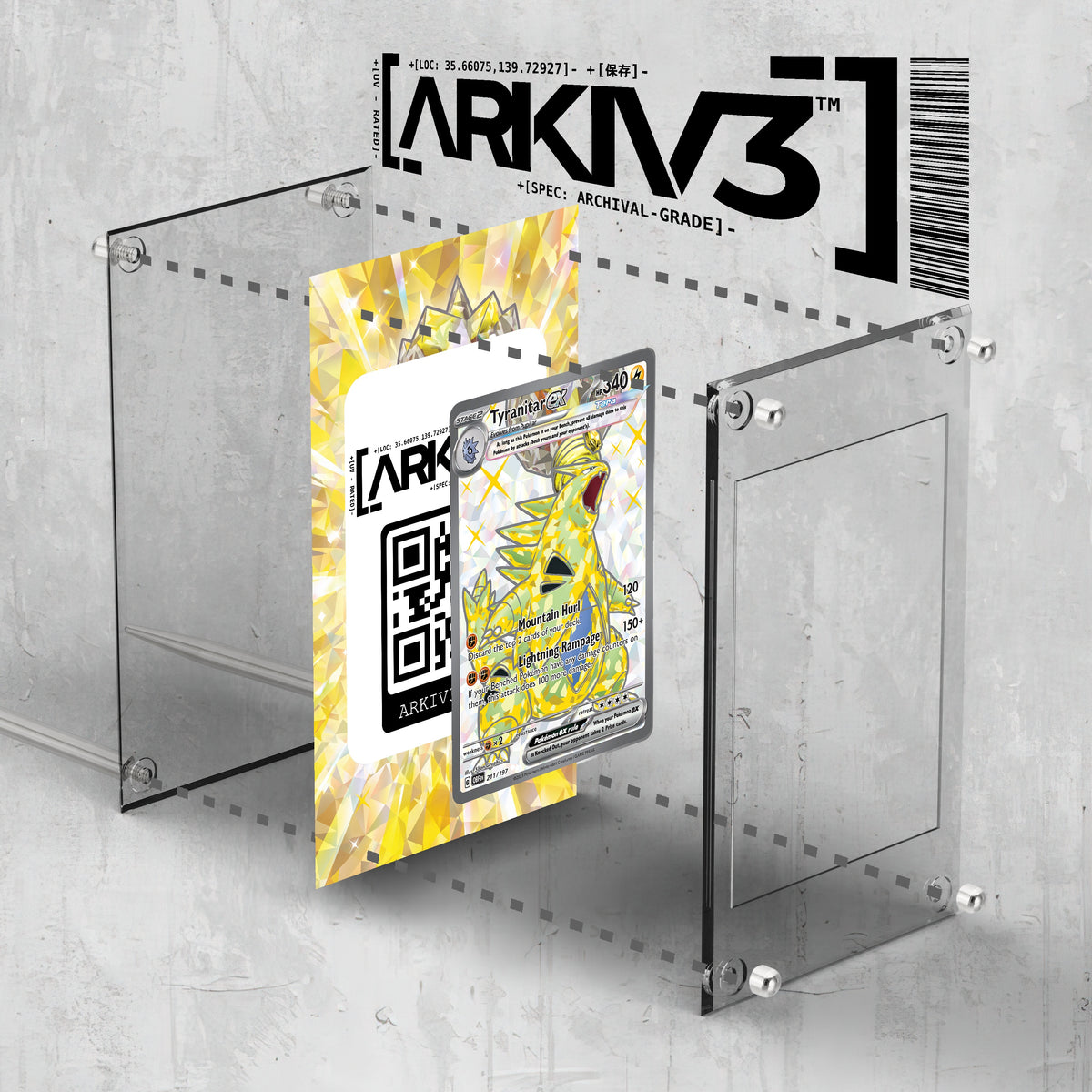 [UNIT: 211/197] // Tyranitar ex Extended Art Display Case - Raw