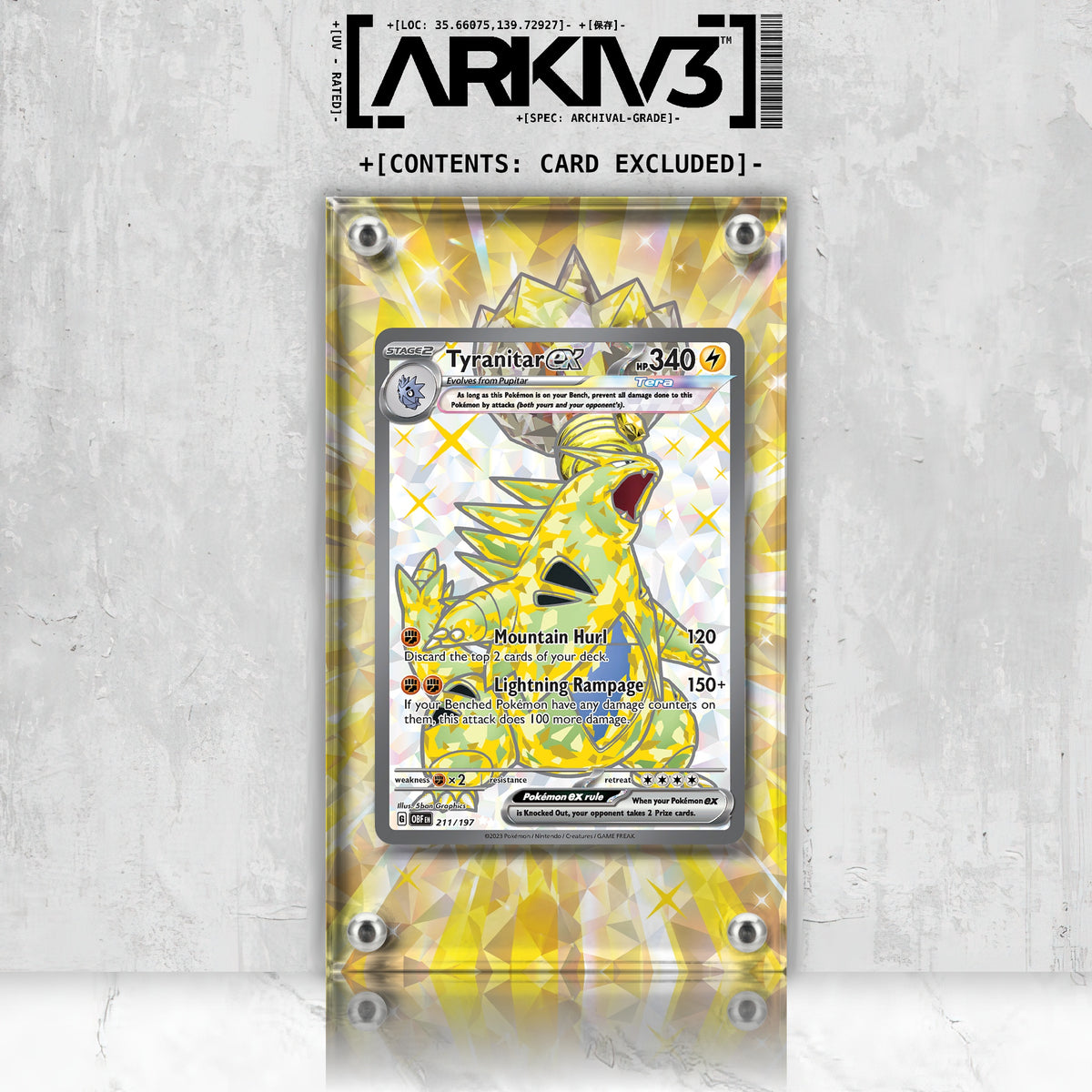 [UNIT: 211/197] // Tyranitar ex Extended Art Display Case - Raw