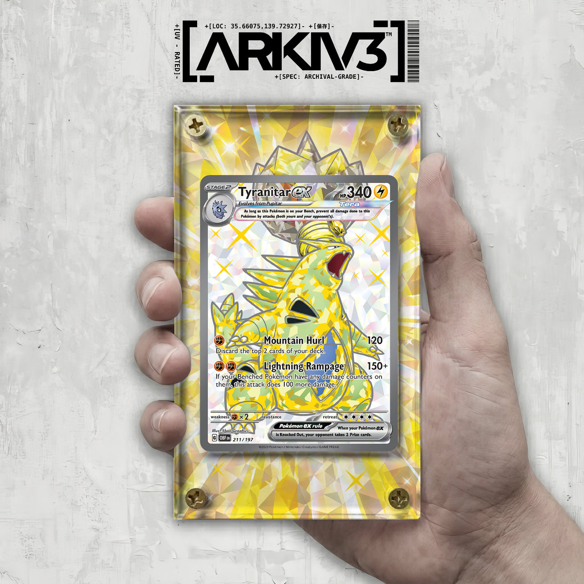 [UNIT: 211/197] // Tyranitar ex Extended Art Display Case - Raw