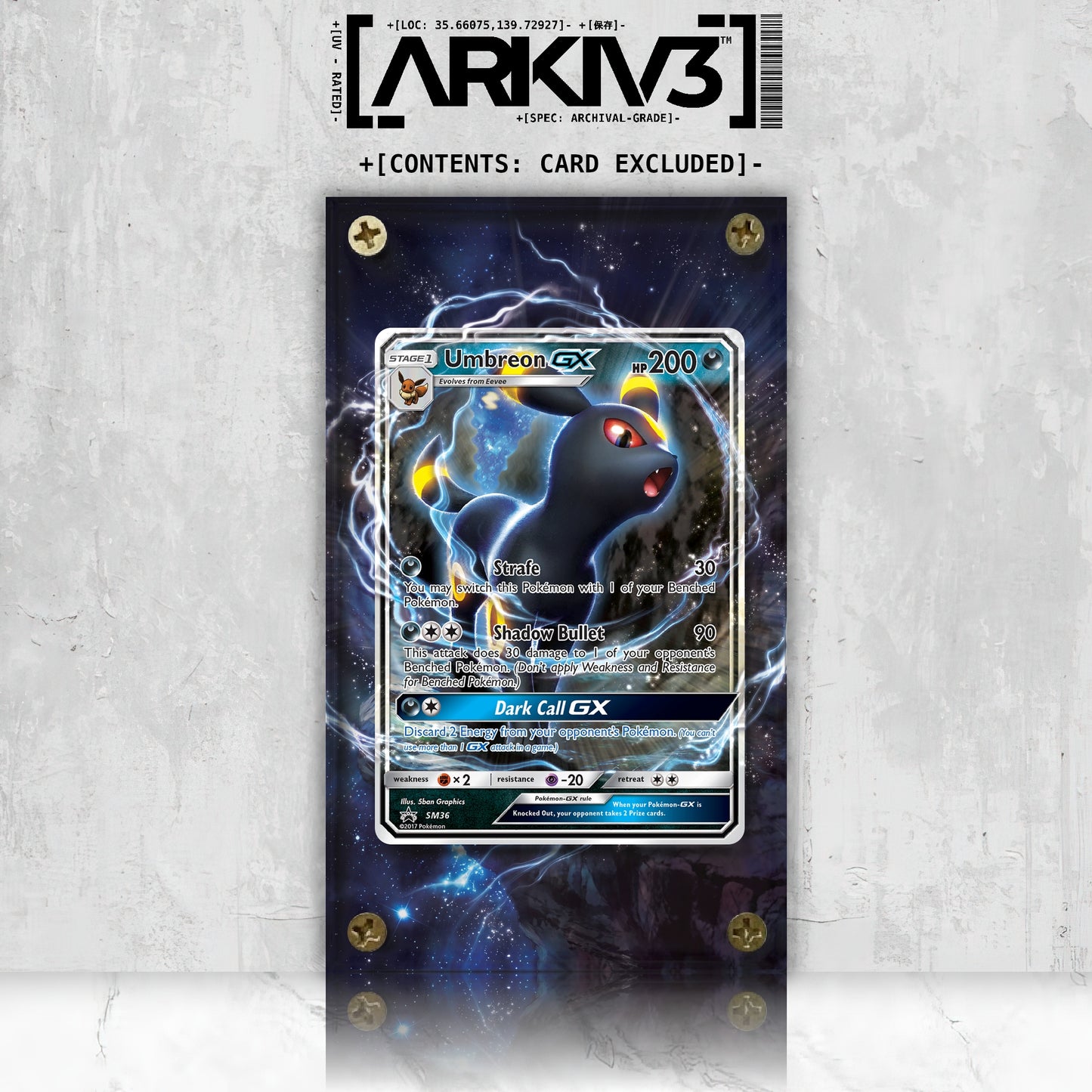 [UNIT: SM36/248] // Umbreon-GX Extended Art Display Case - Raw
