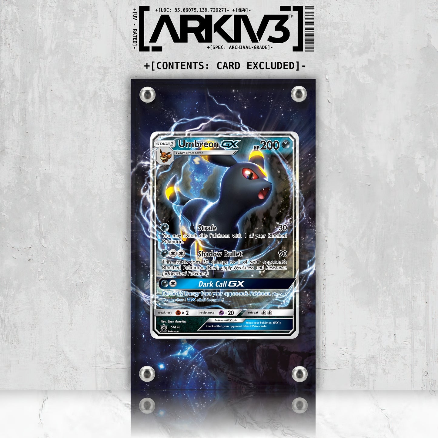 [UNIT: SM36/248] // Umbreon-GX Extended Art Display Case - Raw