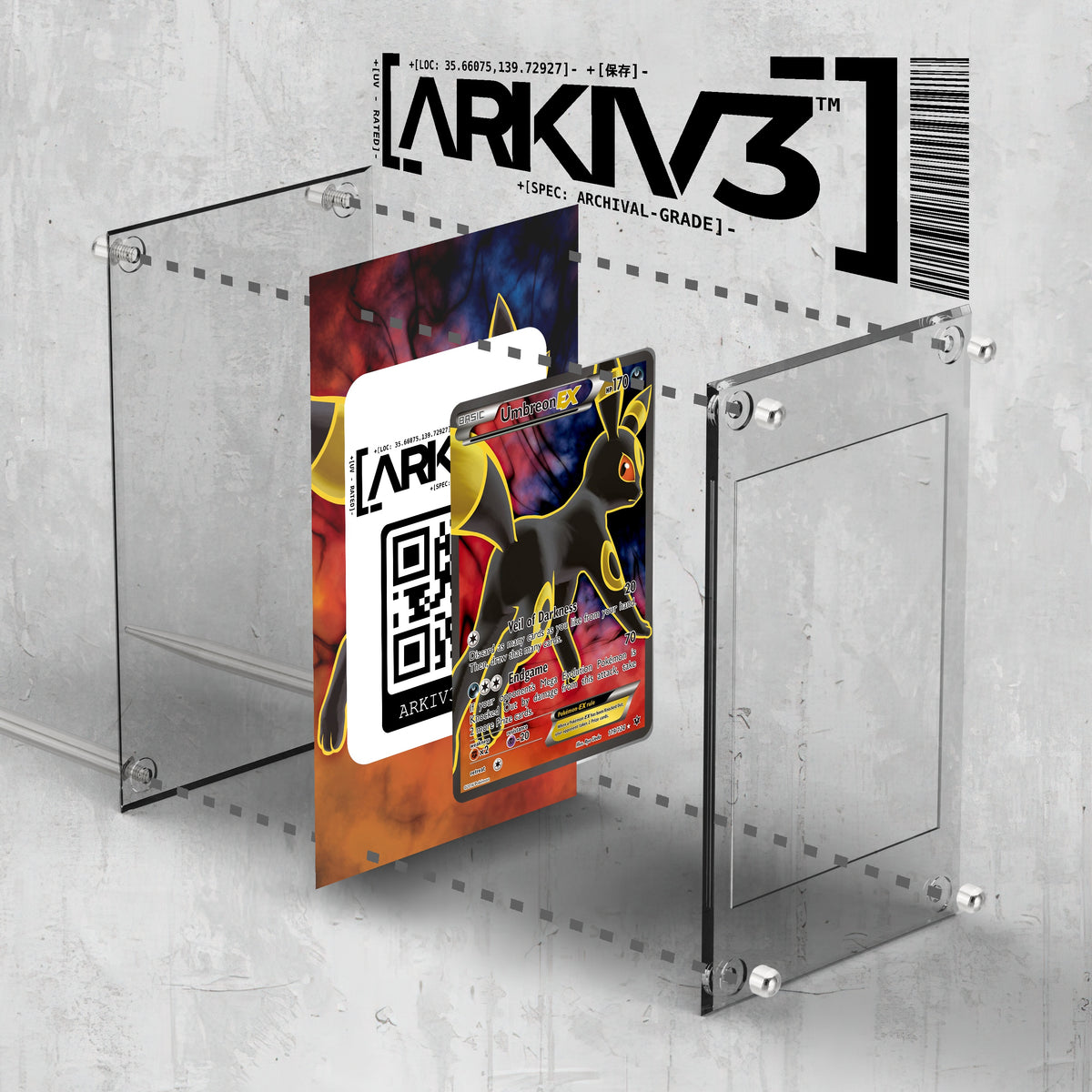 [UNIT: 119/124] // Umbreon EX Extended Art Display Case - Raw