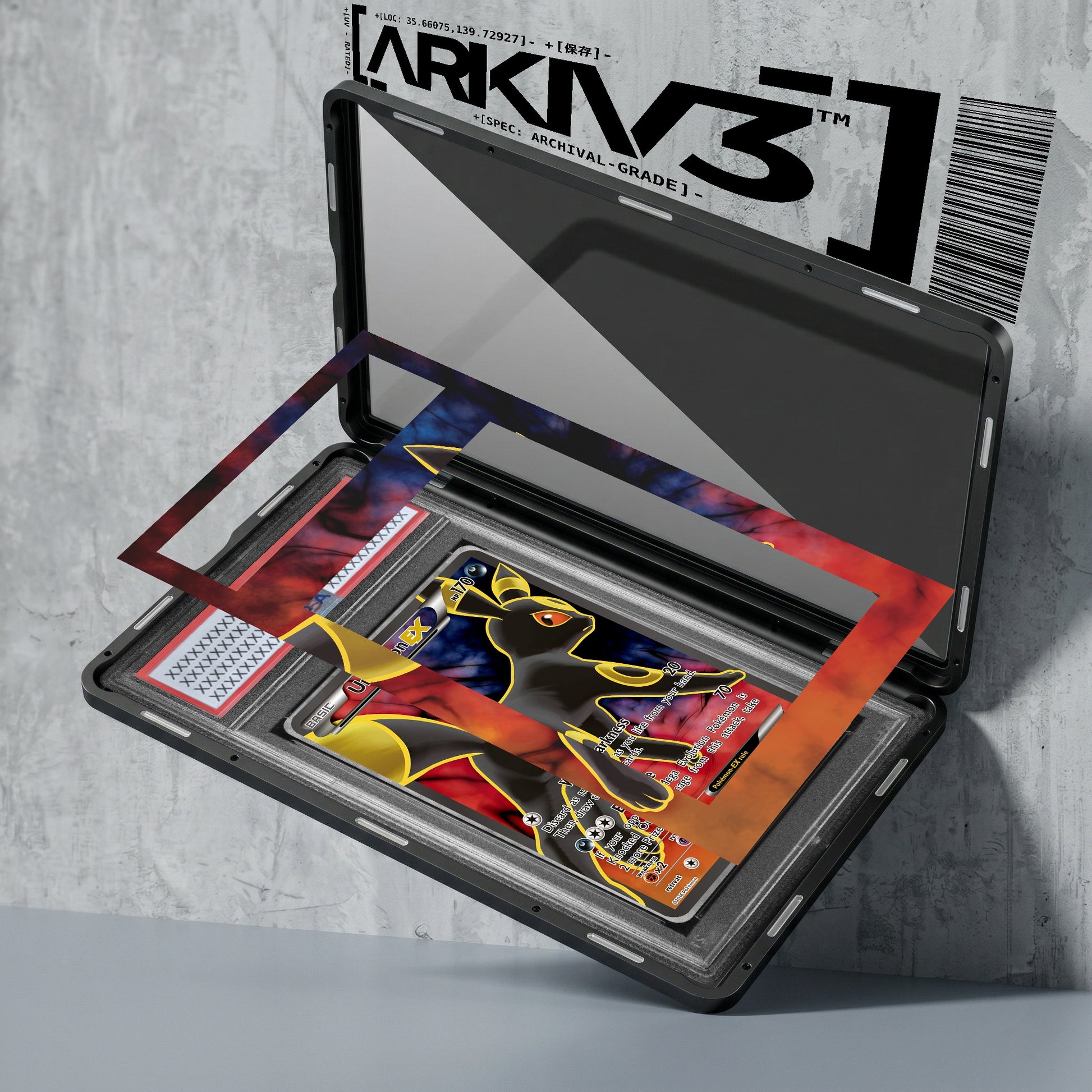 ARKIV3 PSA graded exploded mockup