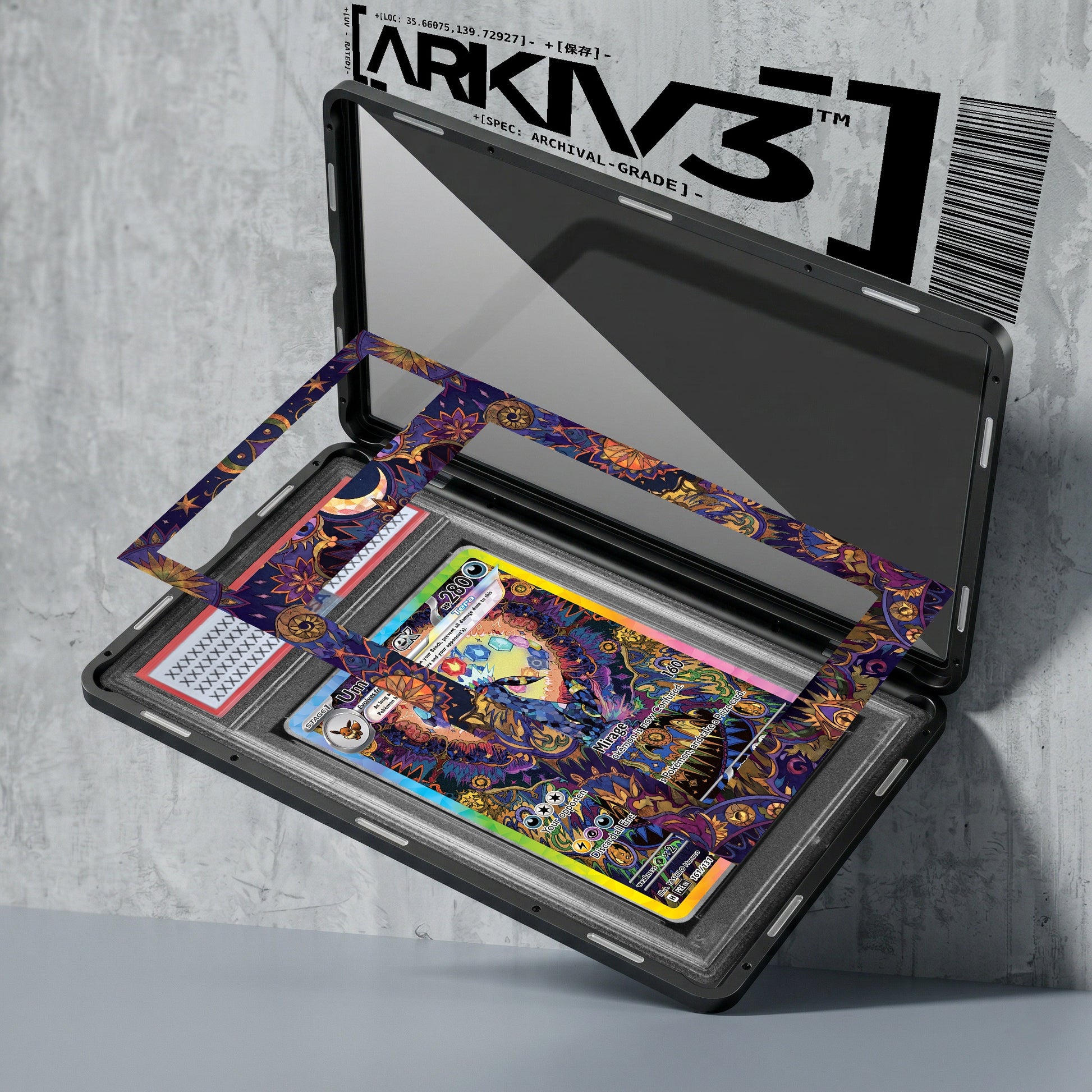ARKIV3 PSA graded exploded mockup