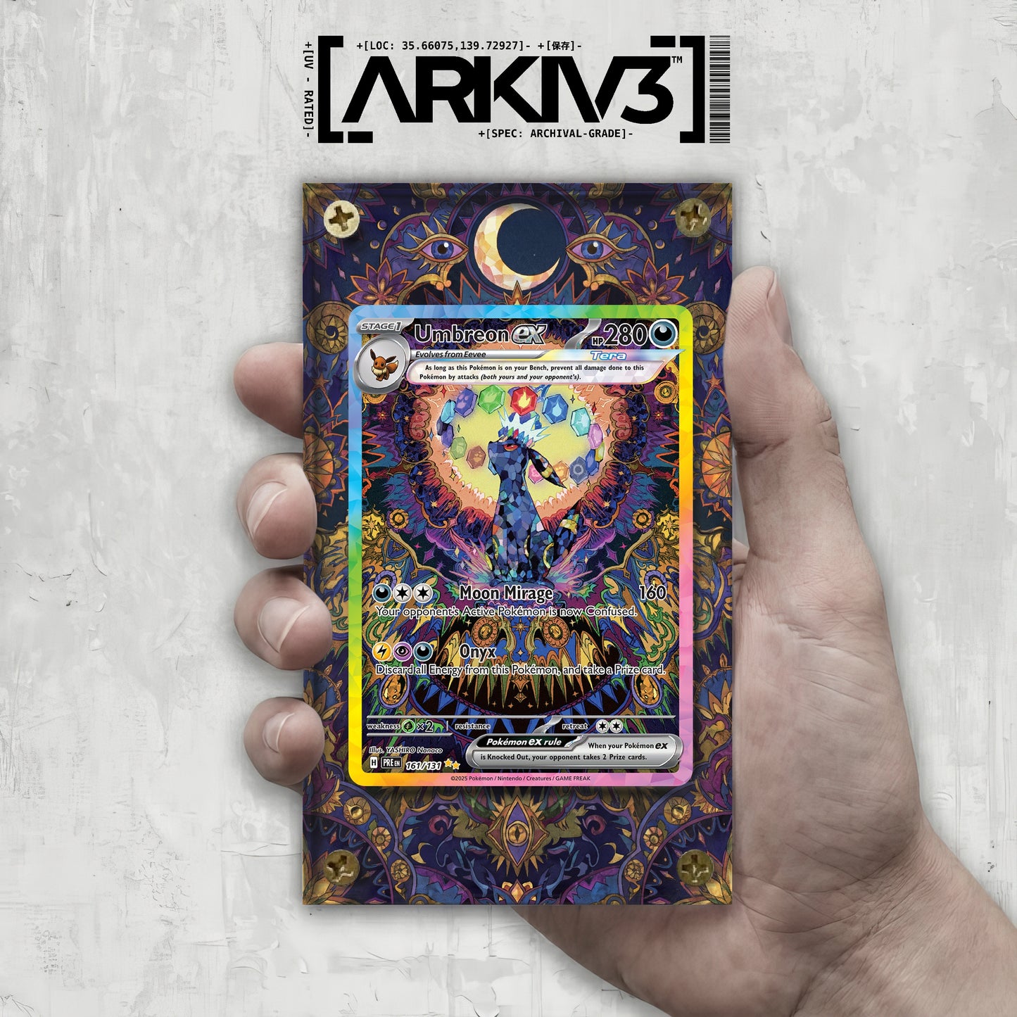 [UNIT: 161/131] // Umbreon ex Extended Art Display Case - Raw