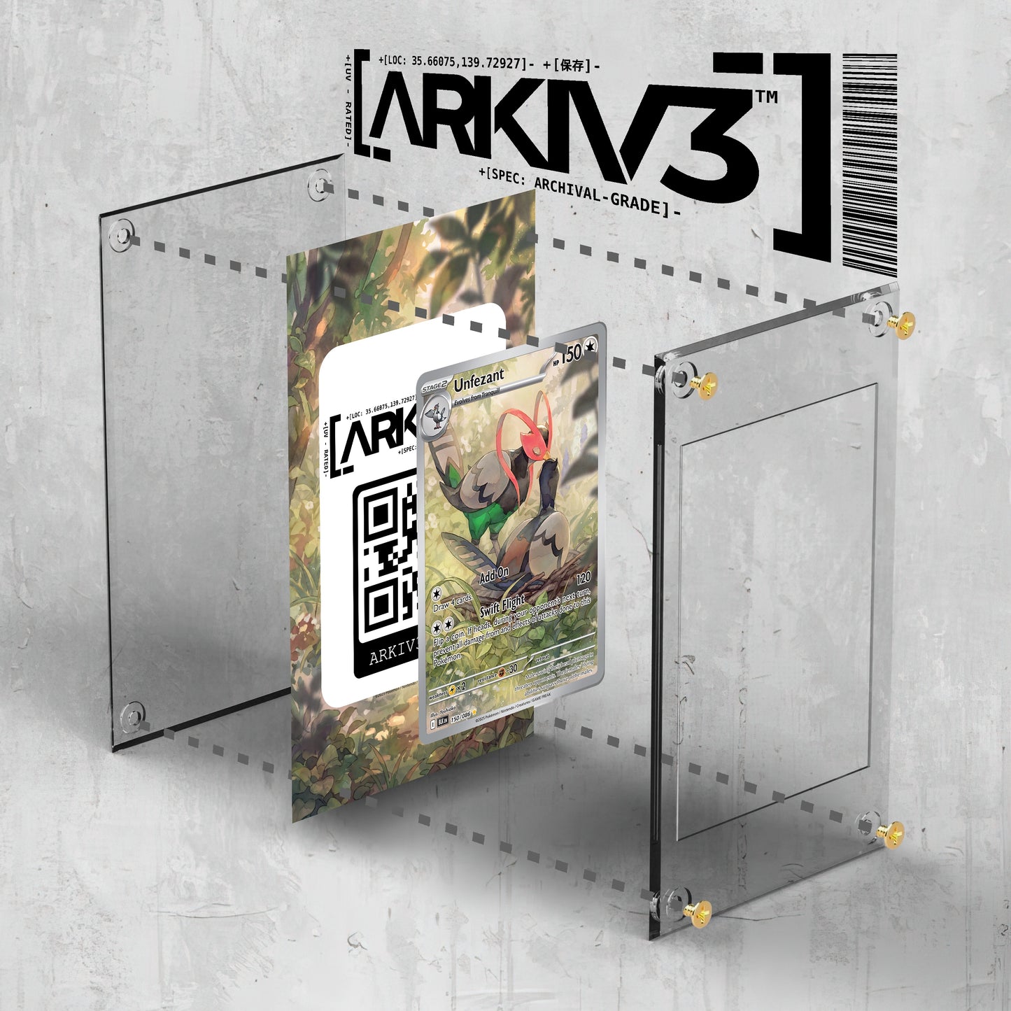 [UNIT: 150/86] // Unfezant Extended Art Display Case - Raw