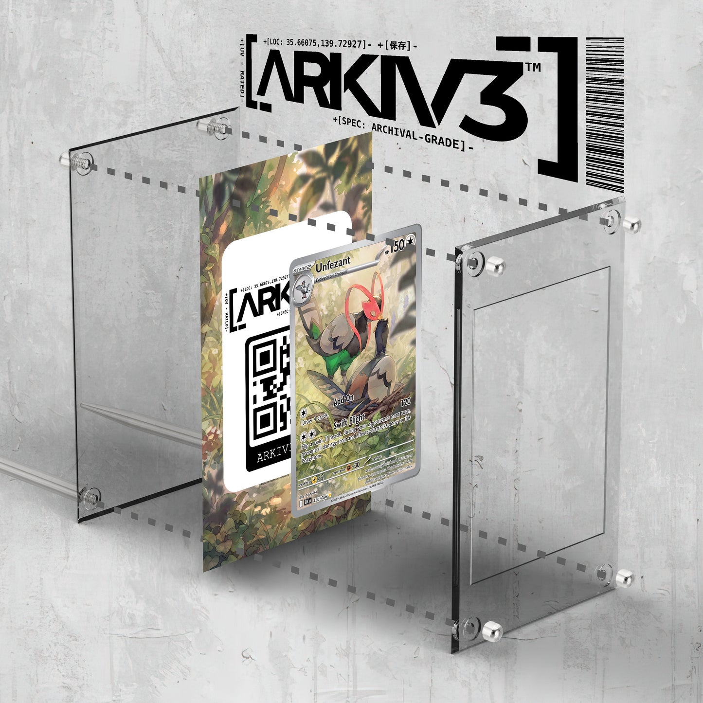 [UNIT: 150/86] // Unfezant Extended Art Display Case - Raw
