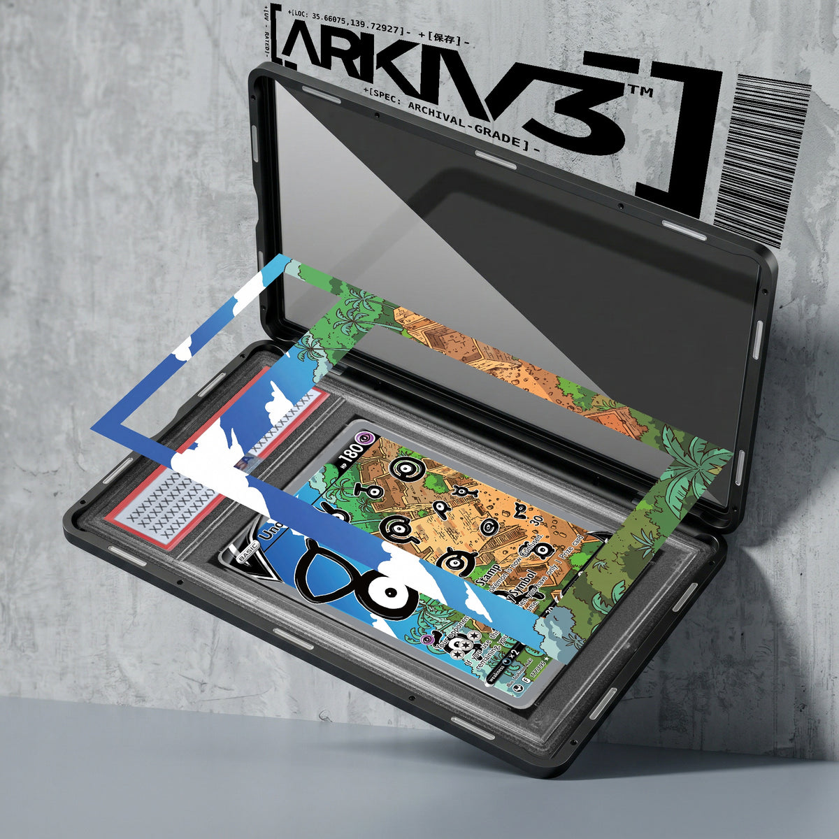 ARKIV3 PSA graded exploded mockup