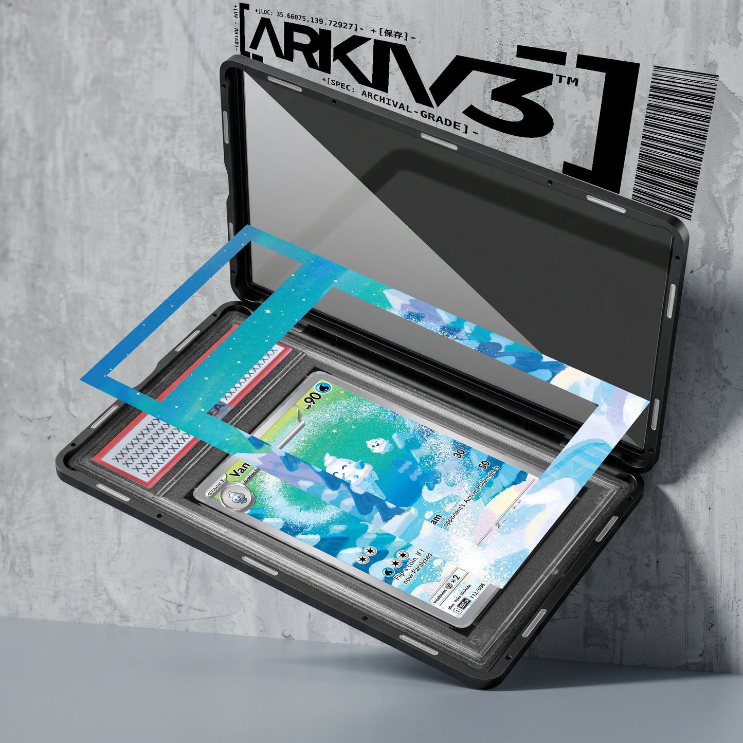 ARKIV3 PSA graded exploded mockup
