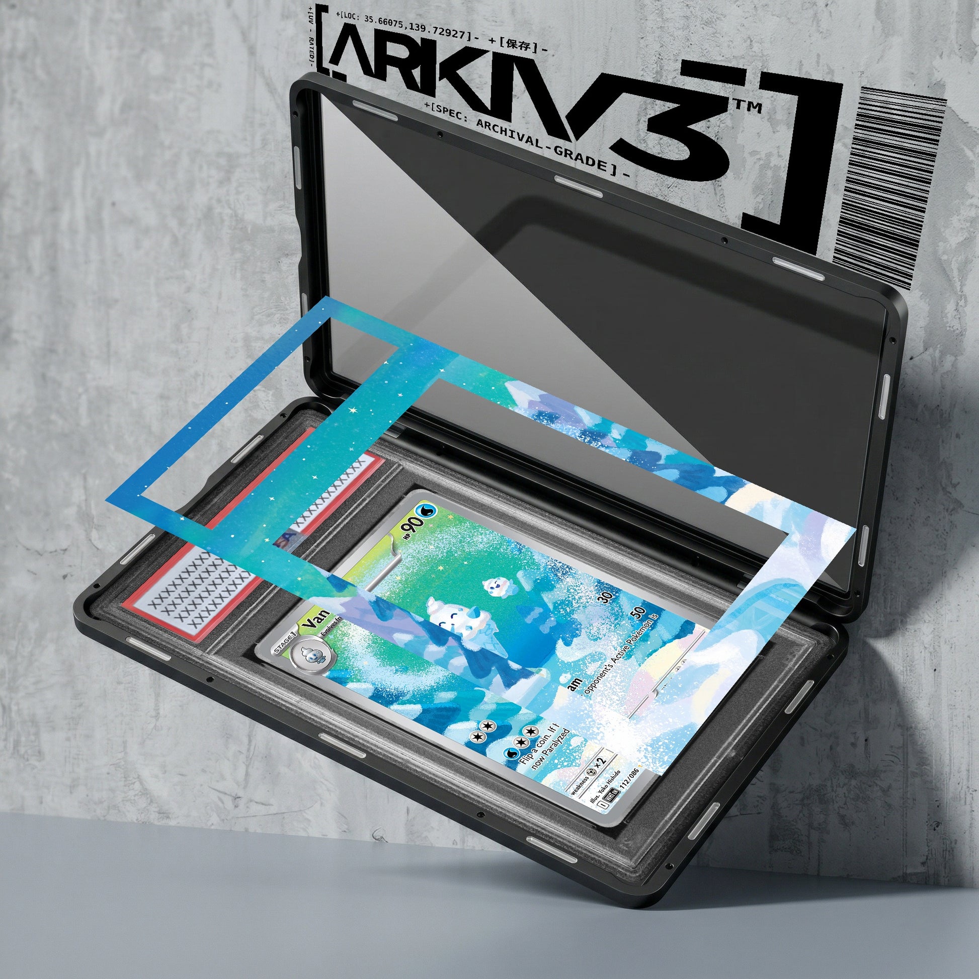 ARKIV3 PSA graded exploded mockup
