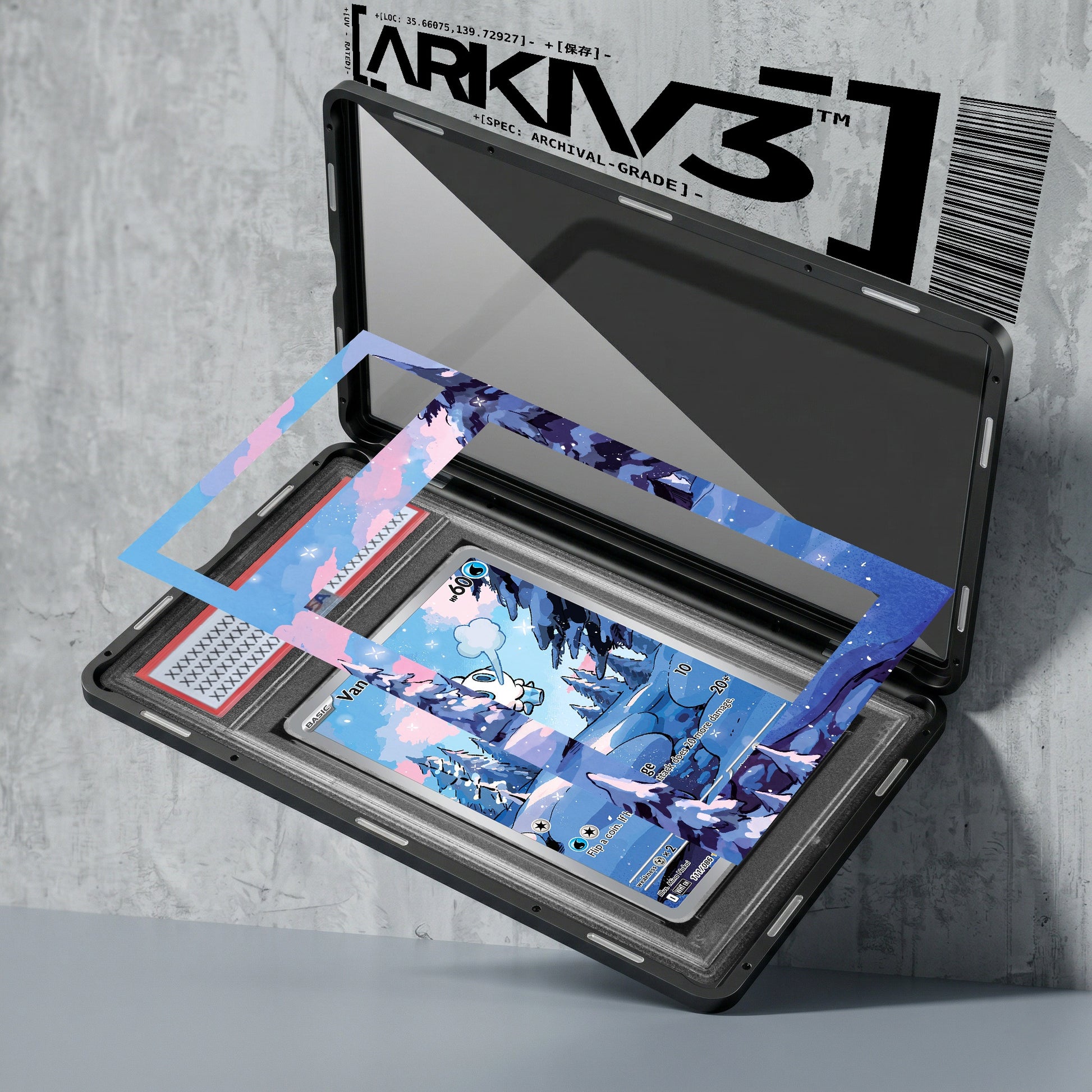 ARKIV3 PSA graded exploded mockup