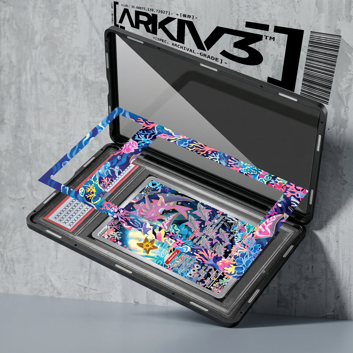 ARKIV3 PSA graded exploded mockup