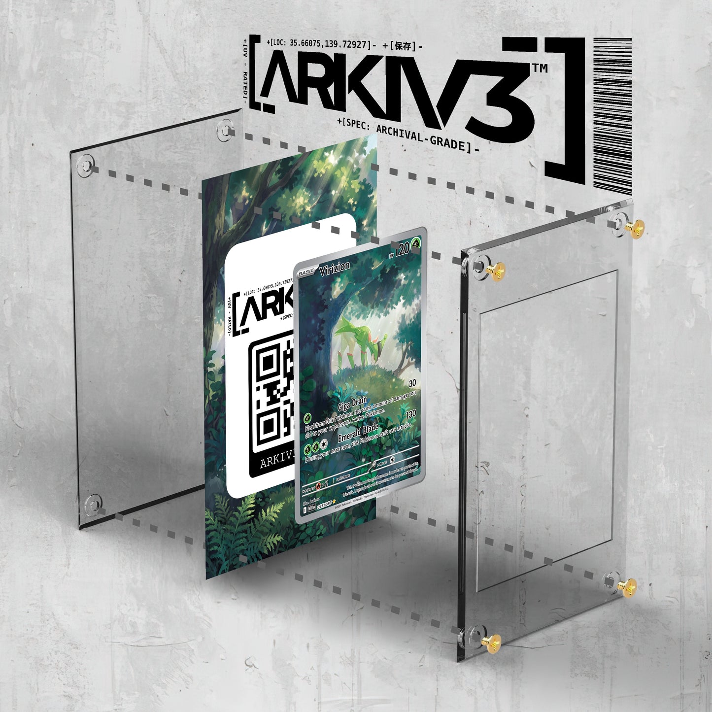[UNIT: 95/86] // Virizion Extended Art Display Case - Raw