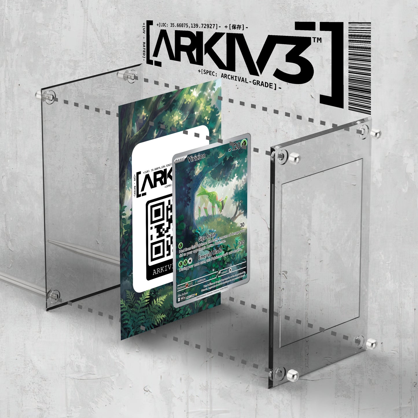 [UNIT: 95/86] // Virizion Extended Art Display Case - Raw