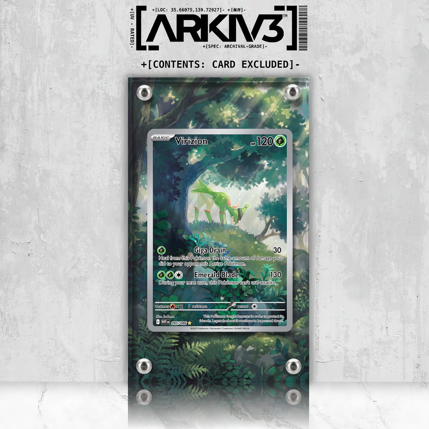[UNIT: 95/86] // Virizion Extended Art Display Case - Raw