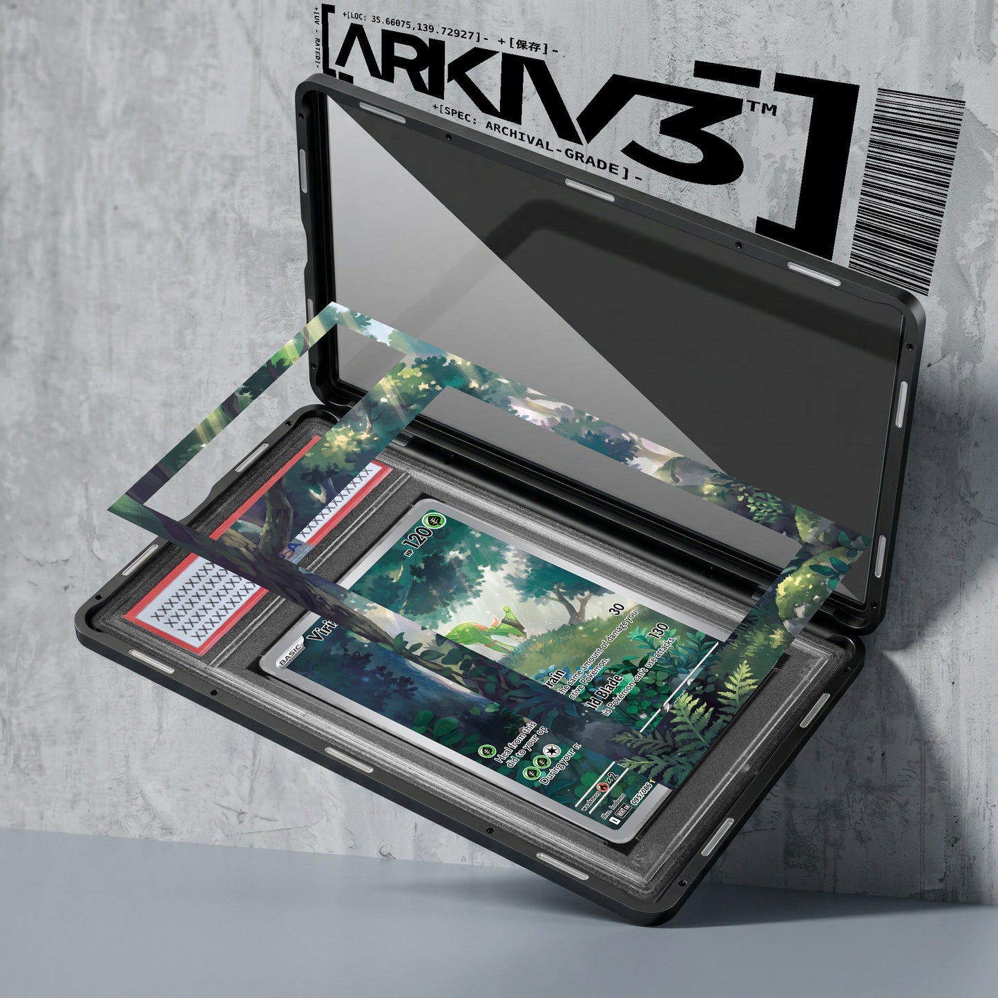 ARKIV3 PSA graded exploded mockup