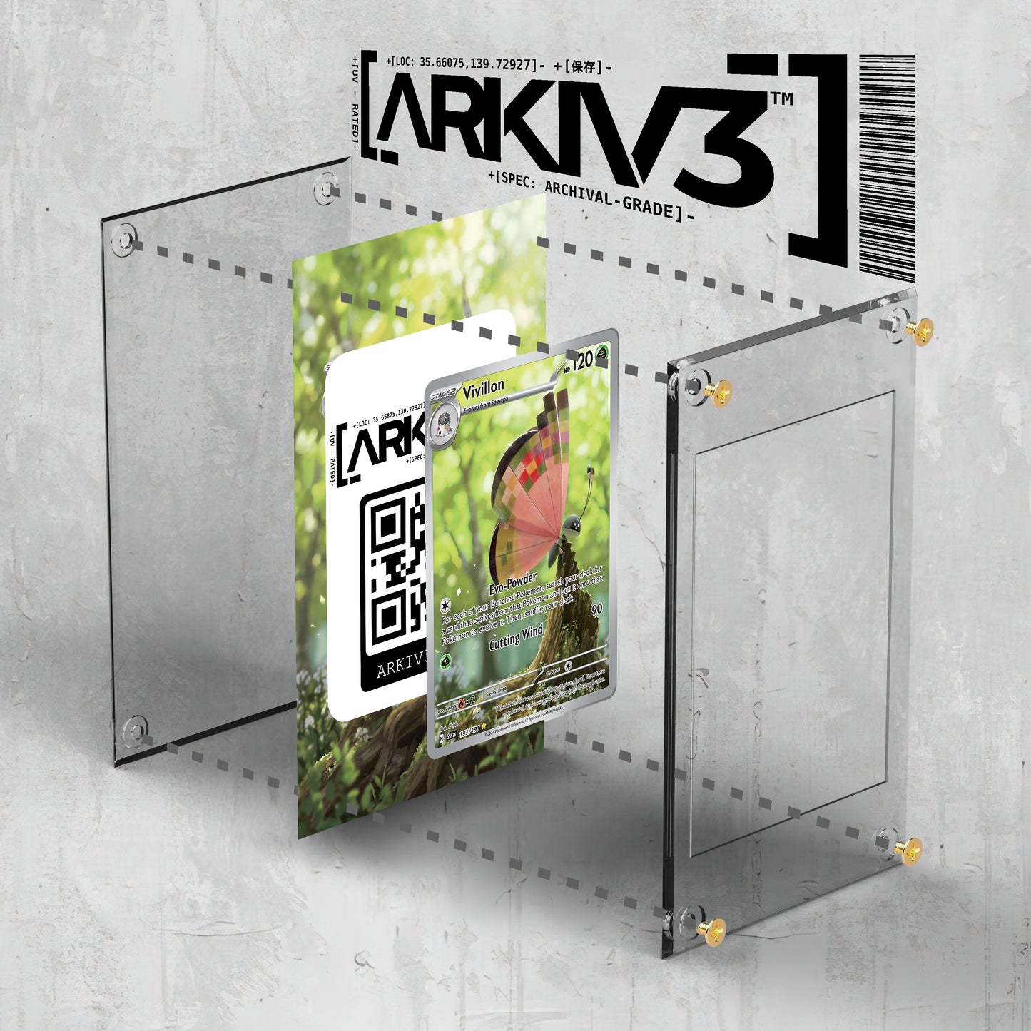 [UNIT: 193/191] // Vivillon Extended Art Display Case - Raw