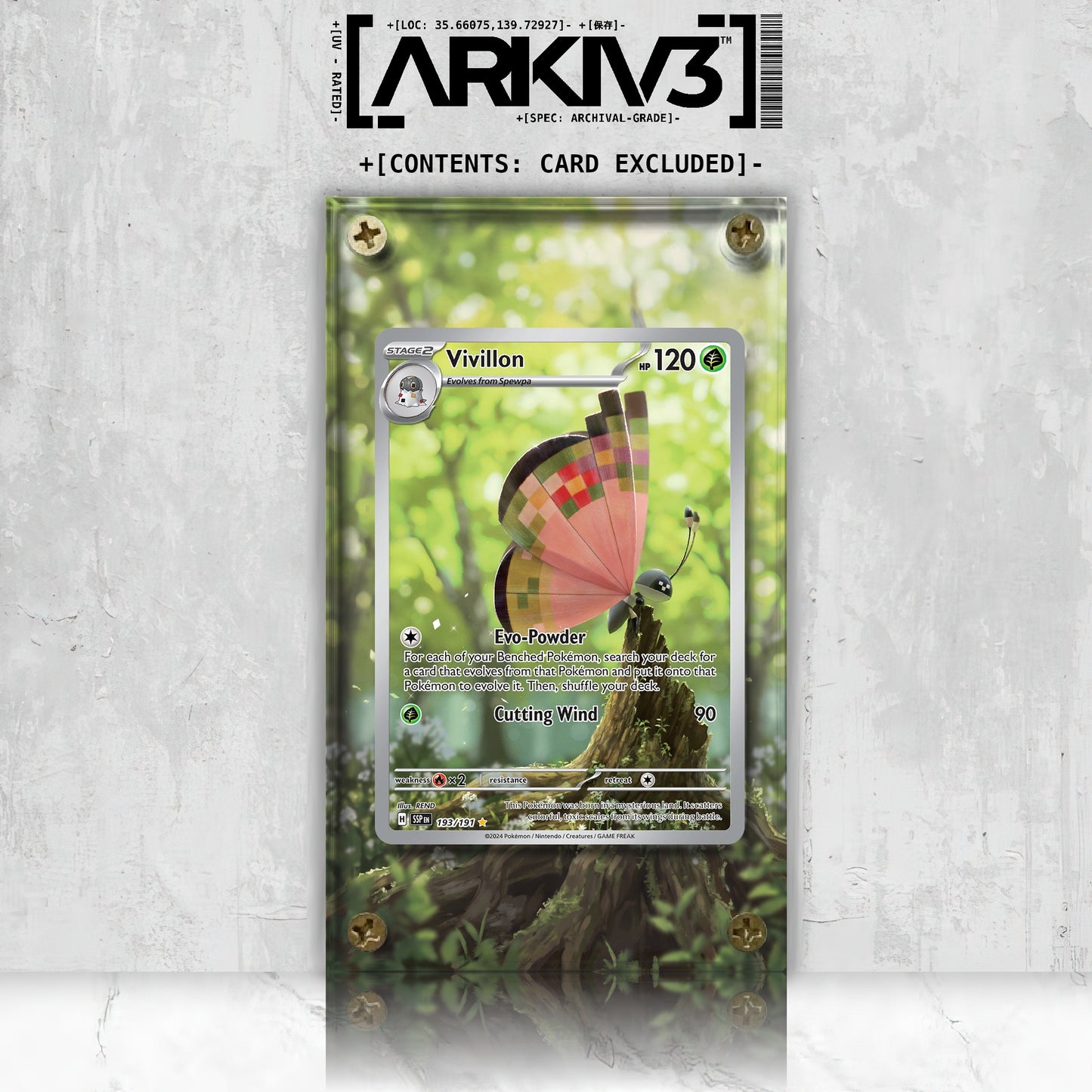 [UNIT: 193/191] // Vivillon Extended Art Display Case - Raw